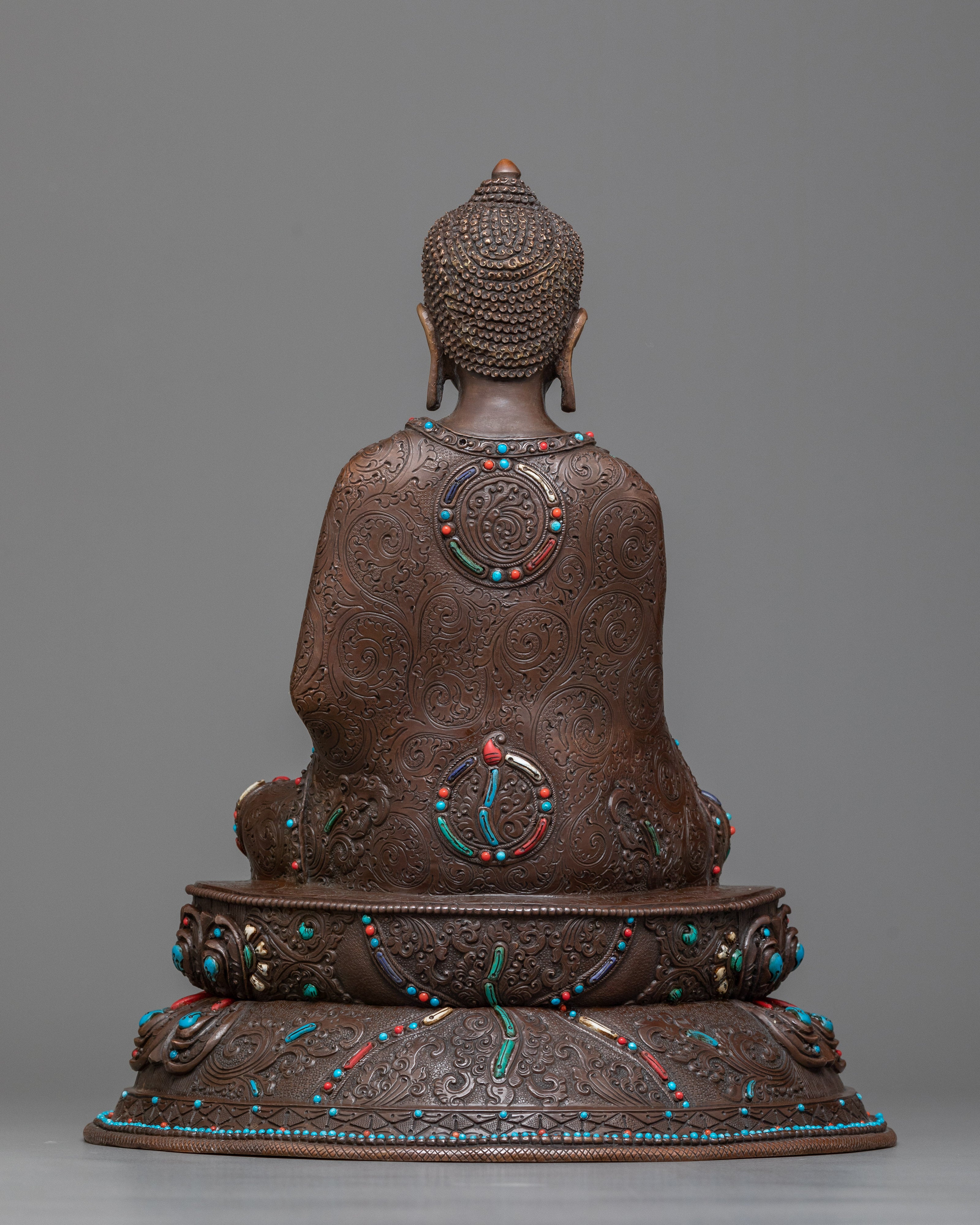 Oxidized Copper Shakyamuni Buddha Statue | Emblem of Enlightenment | Enlightened One