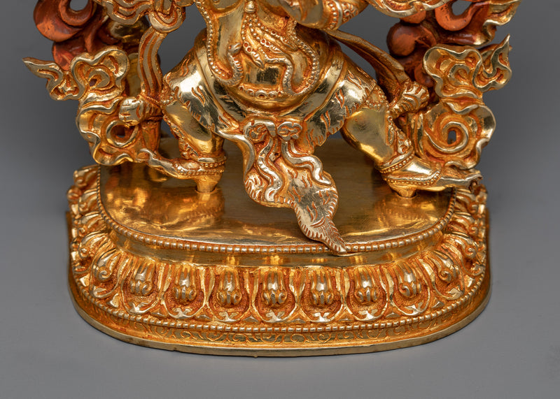 Vajrapani Bodhisattva Sculpture | Gold Gilded Power and Protection