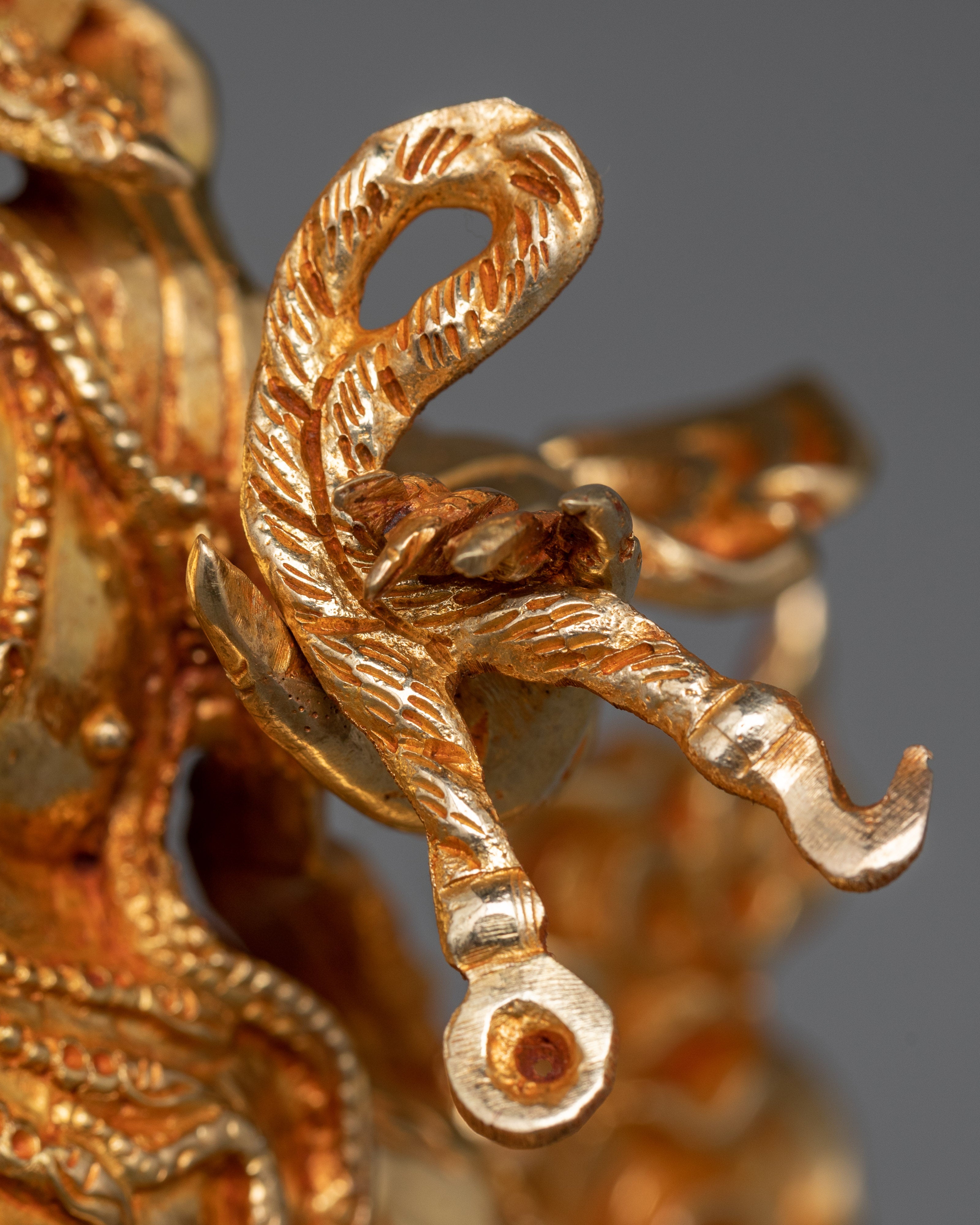 Vajrapani Bodhisattva Sculpture | Gold Gilded Power and Protection