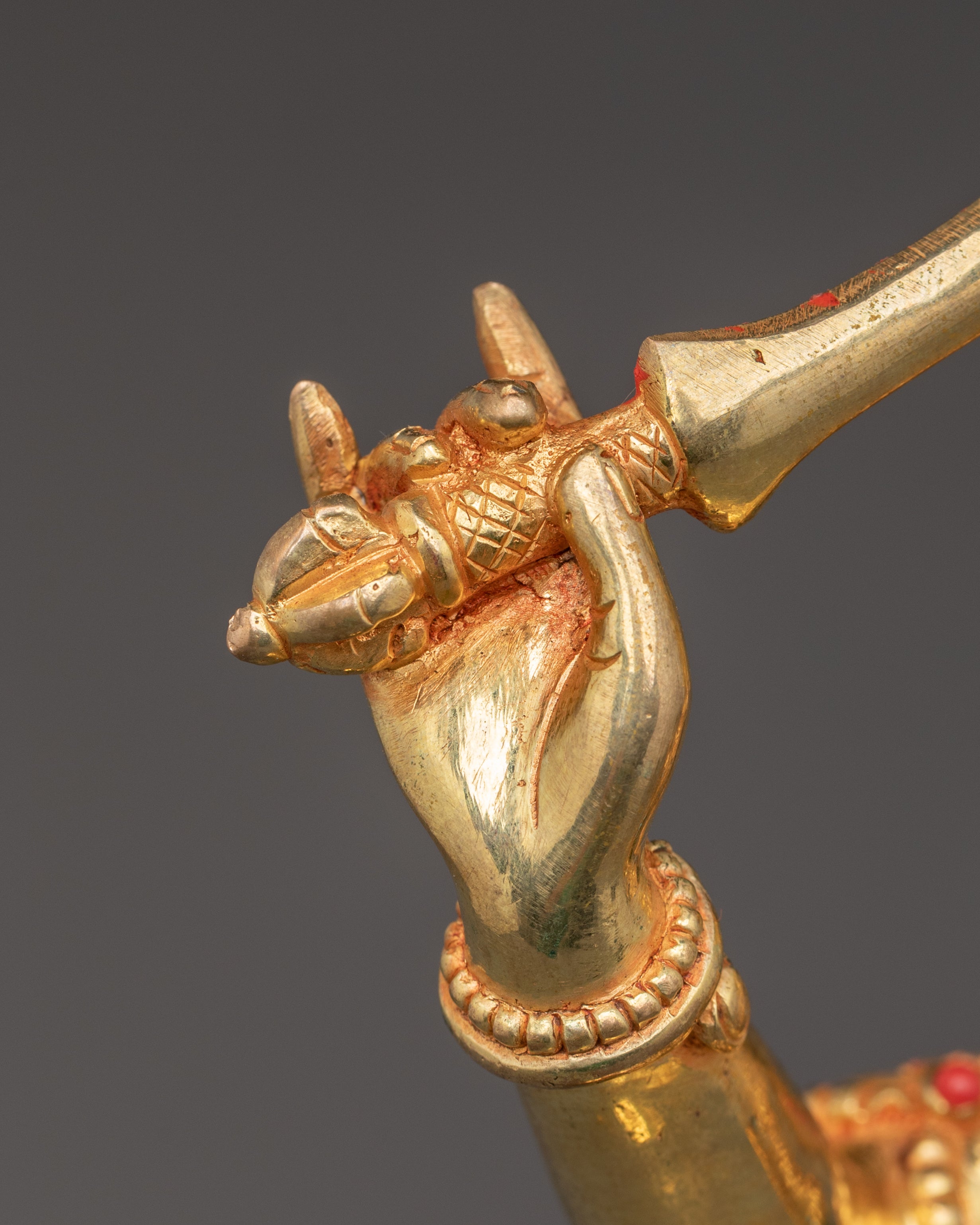 Handcrafted Copper Art of Bodhisattva Manjushri | Tibetan Buddhist Deity