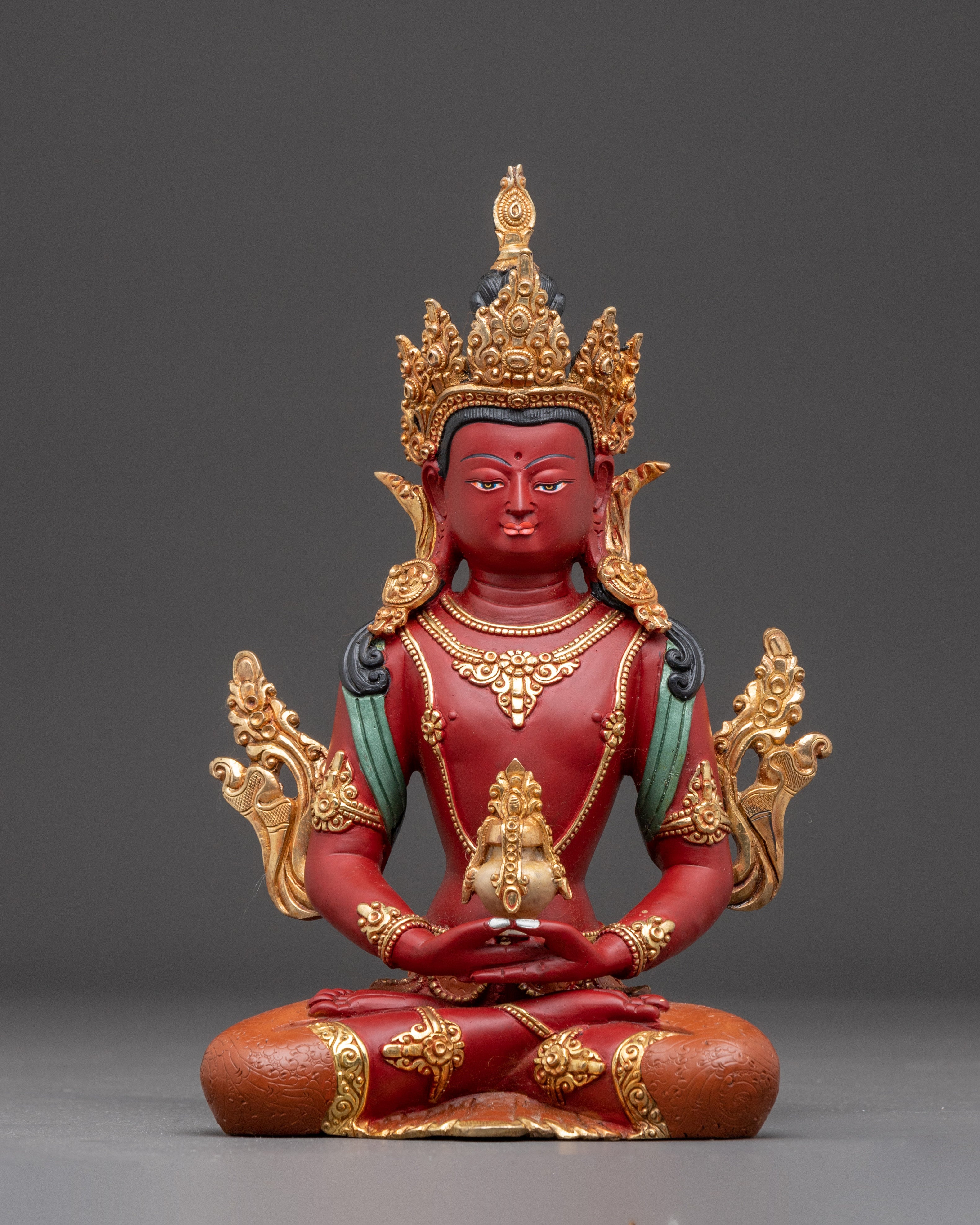 Handcrafted Golden Sculpture of Bodhisattva Set | Symbol of Compassion