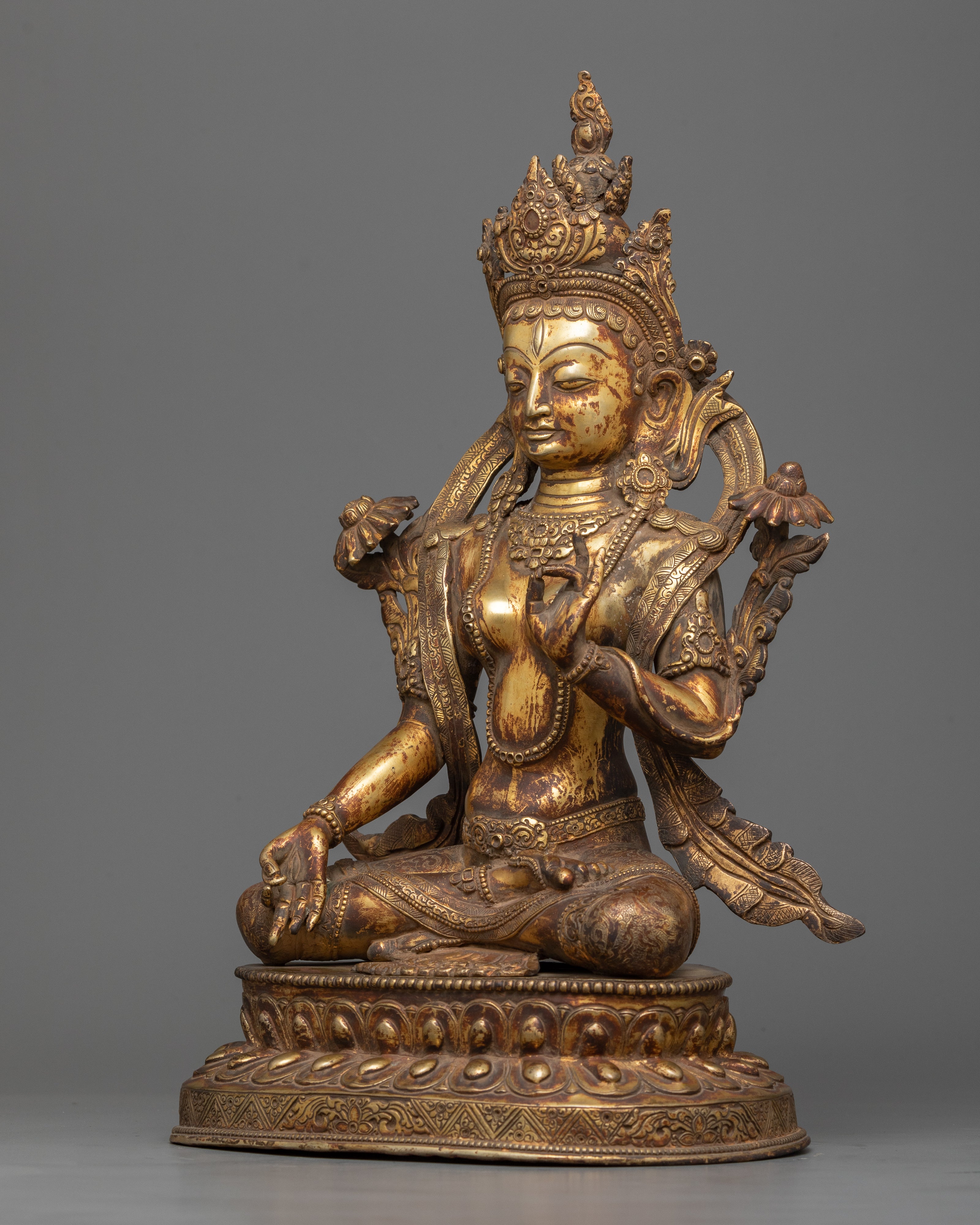 white-tara-antique statue