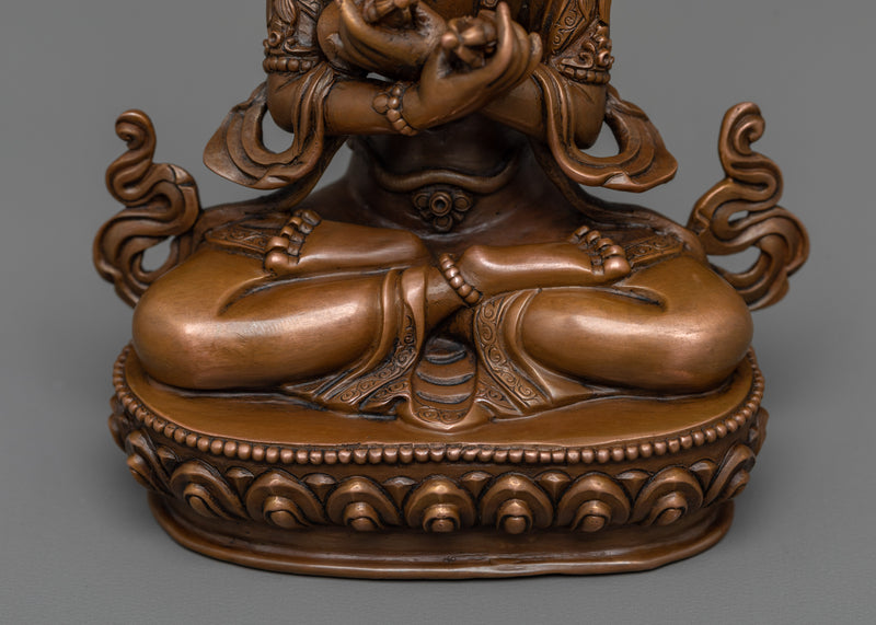 Vajradhara Buddha in Oxidized Copper | Emblem of Primordial Wisdom