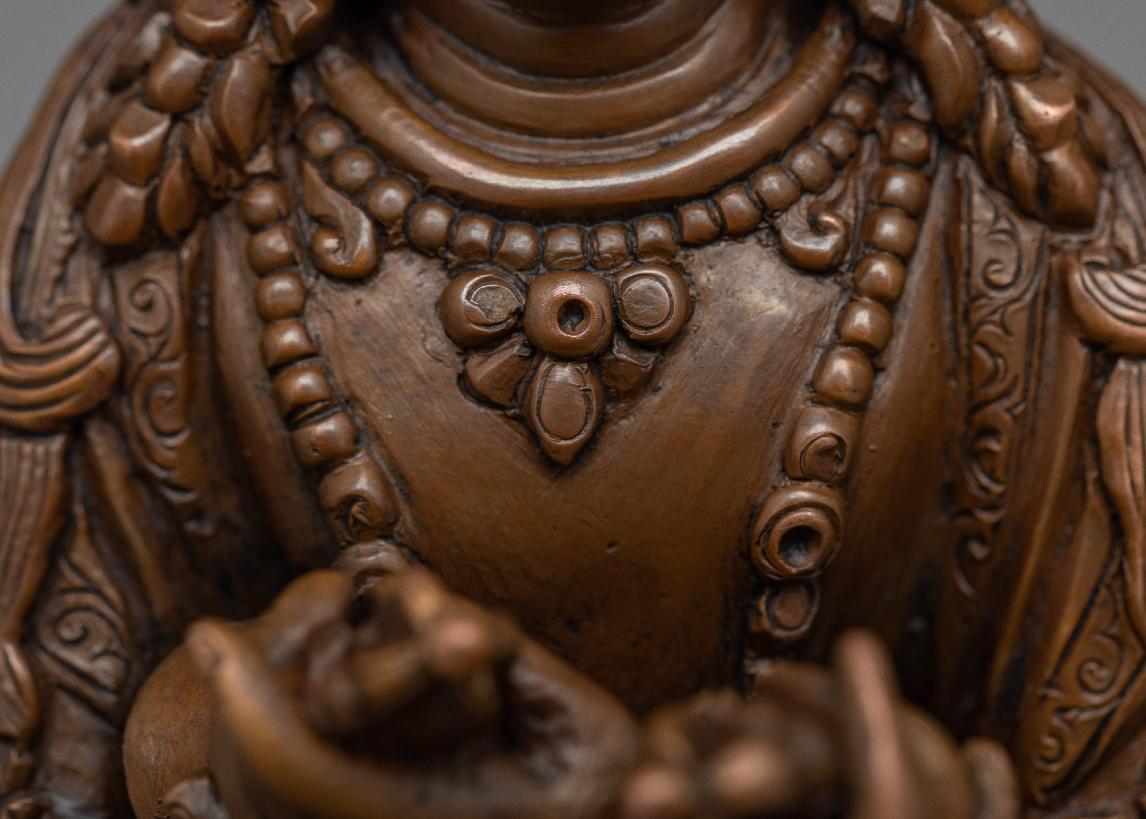 Vajradhara Buddha in Oxidized Copper | Emblem of Primordial Wisdom