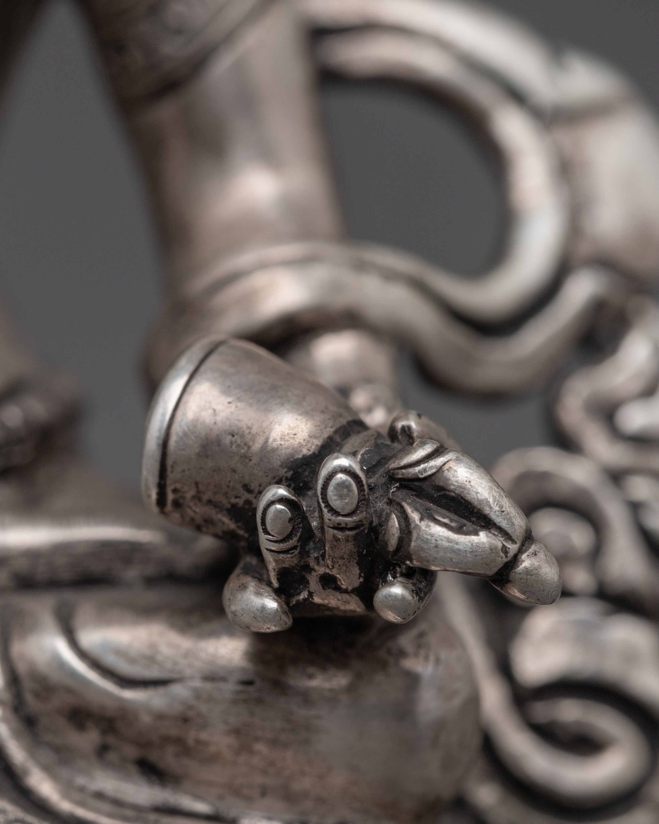 Silver Statue of Vajrasattva | Meditation Altar Piece