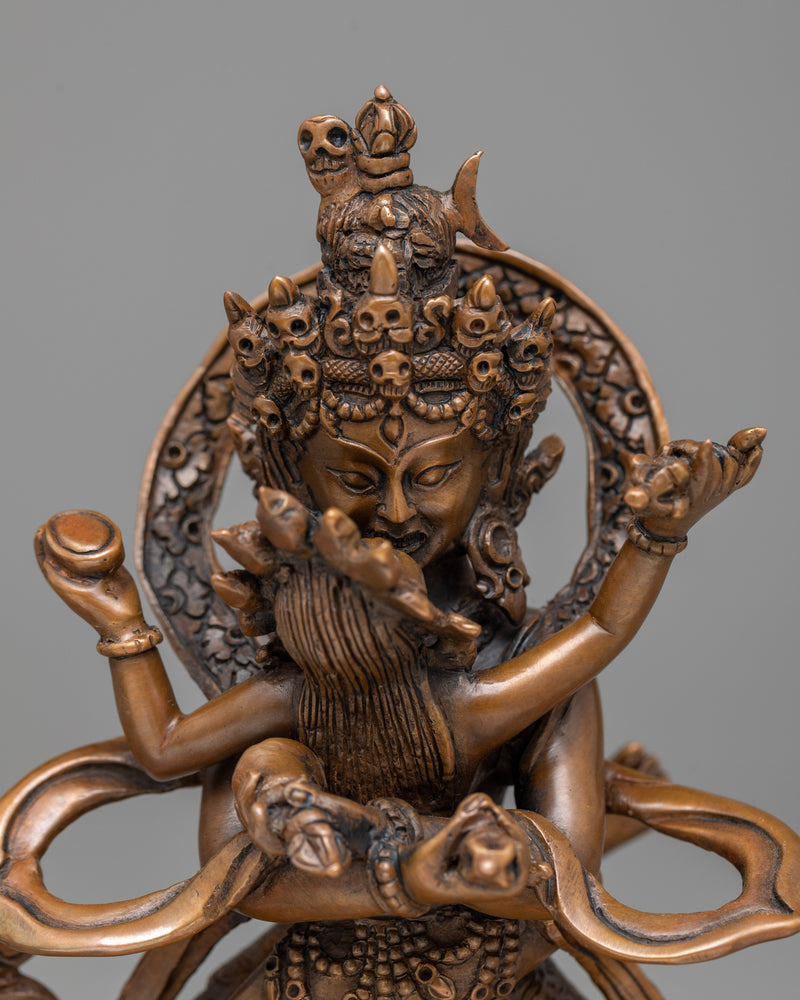 chakrasambhara-chocolate oxidized sculpture