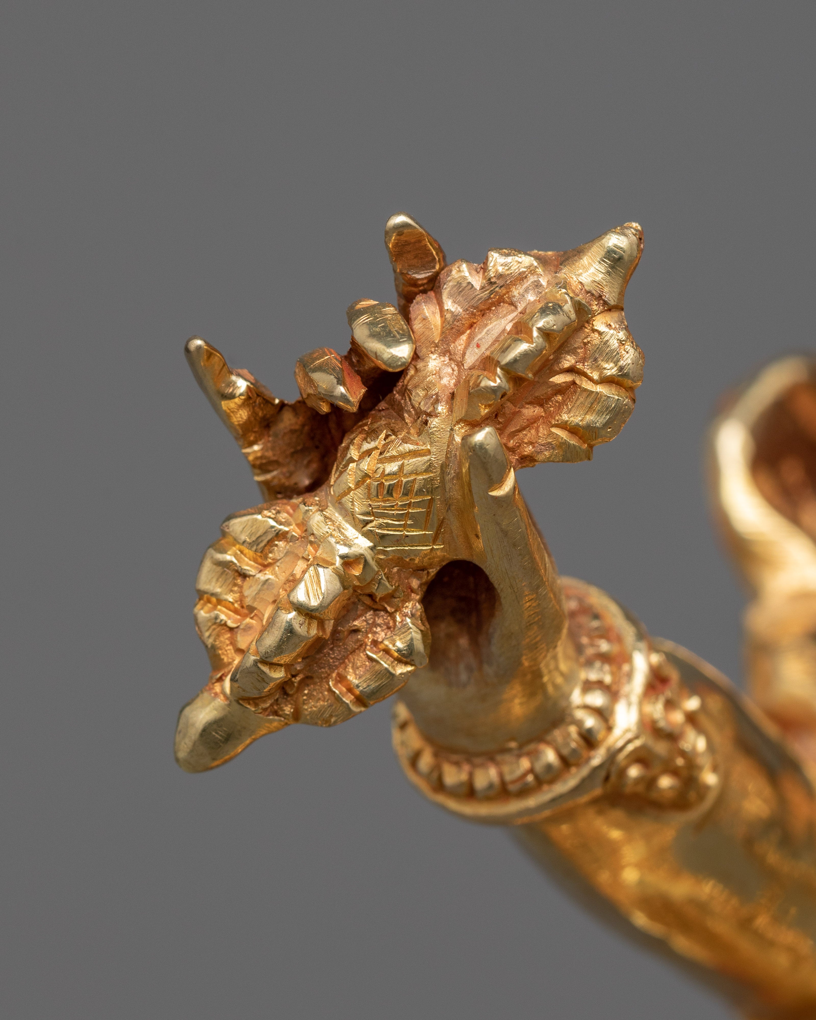 Vajrapani Hum Phat Statue in 24K Gold | A Symbol of Spiritual Power and Determination