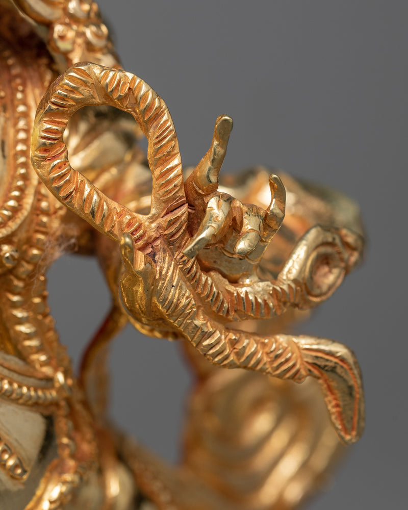 Vajrapani Hum Phat Statue in 24K Gold | A Symbol of Spiritual Power and Determination