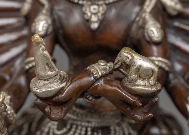 Hevajra Statue in Silver | A Symbol of Tantric Enlightenment in Vajrayana Buddhism