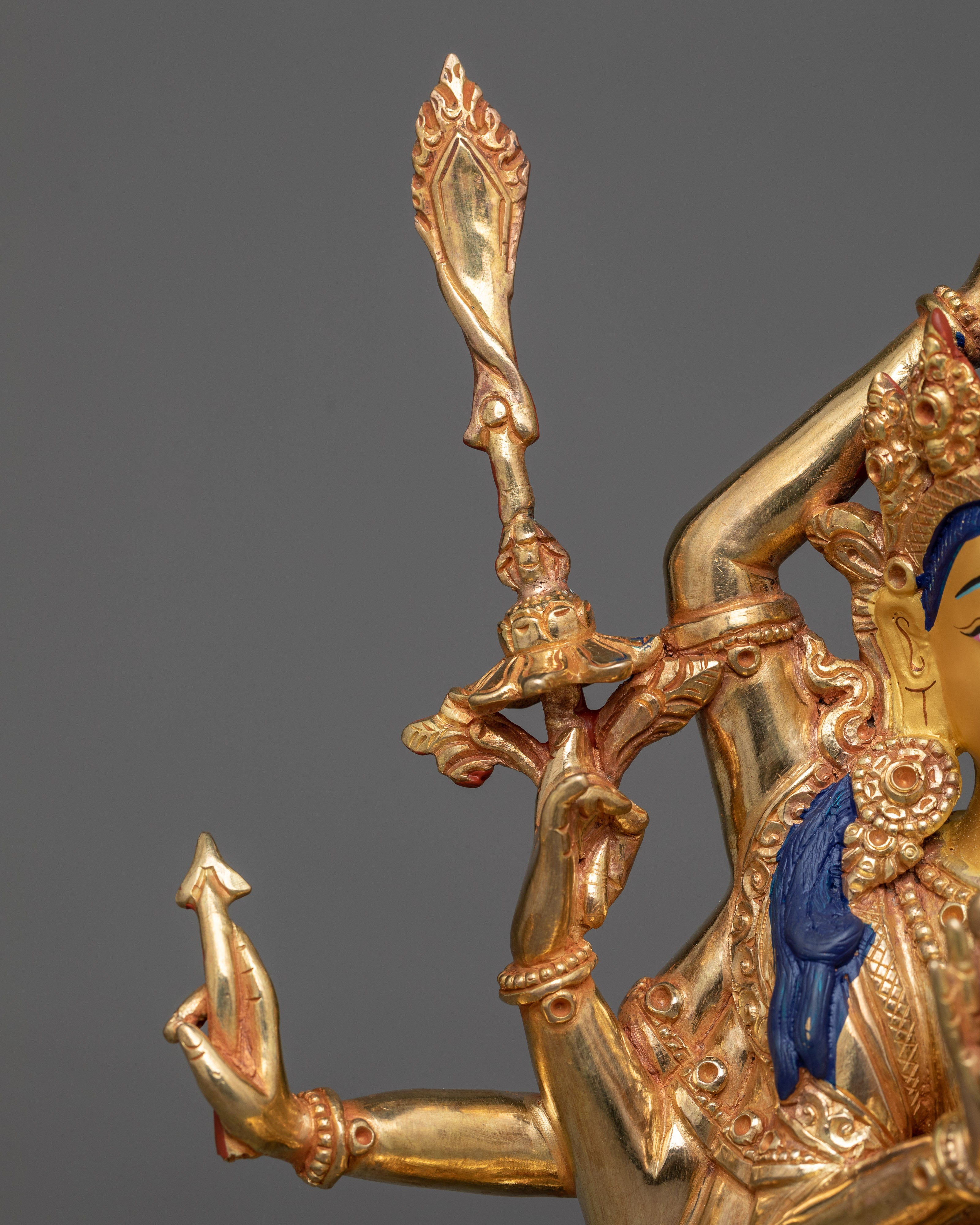 Manjushri Namasamgiti Statue in 24K Gold | A Celebration of Wisdom and Eloquence