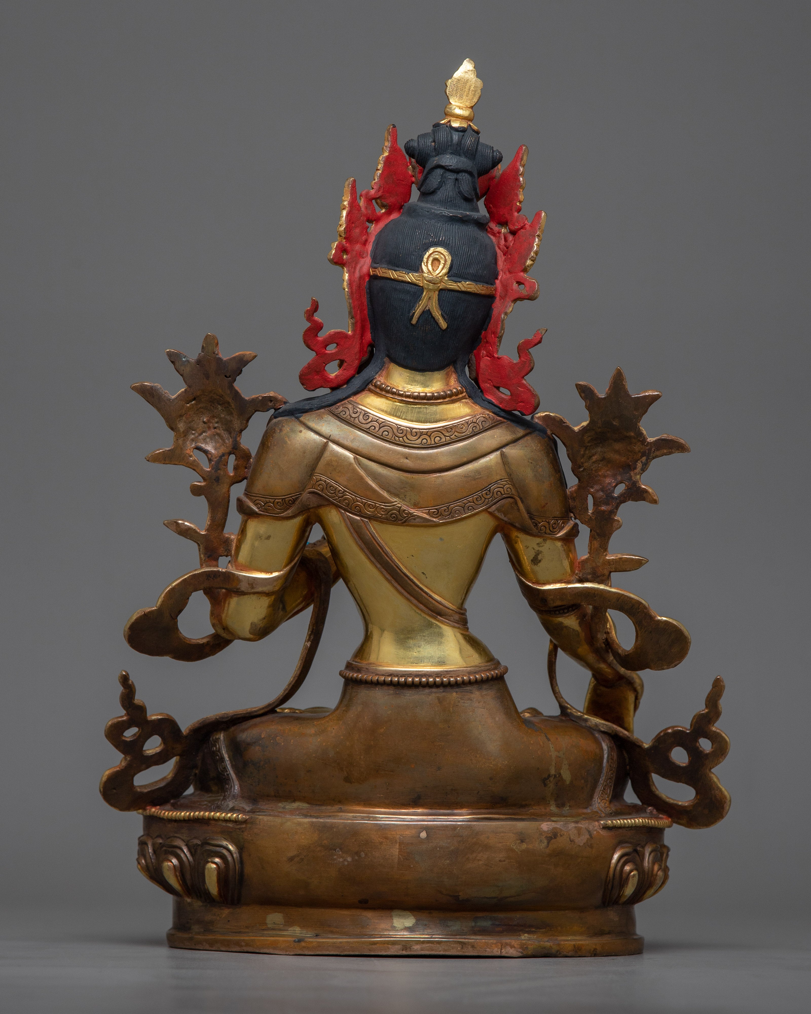 Copper White Tara Statue in 24K Gold | A Symbol of Compassion and Healing