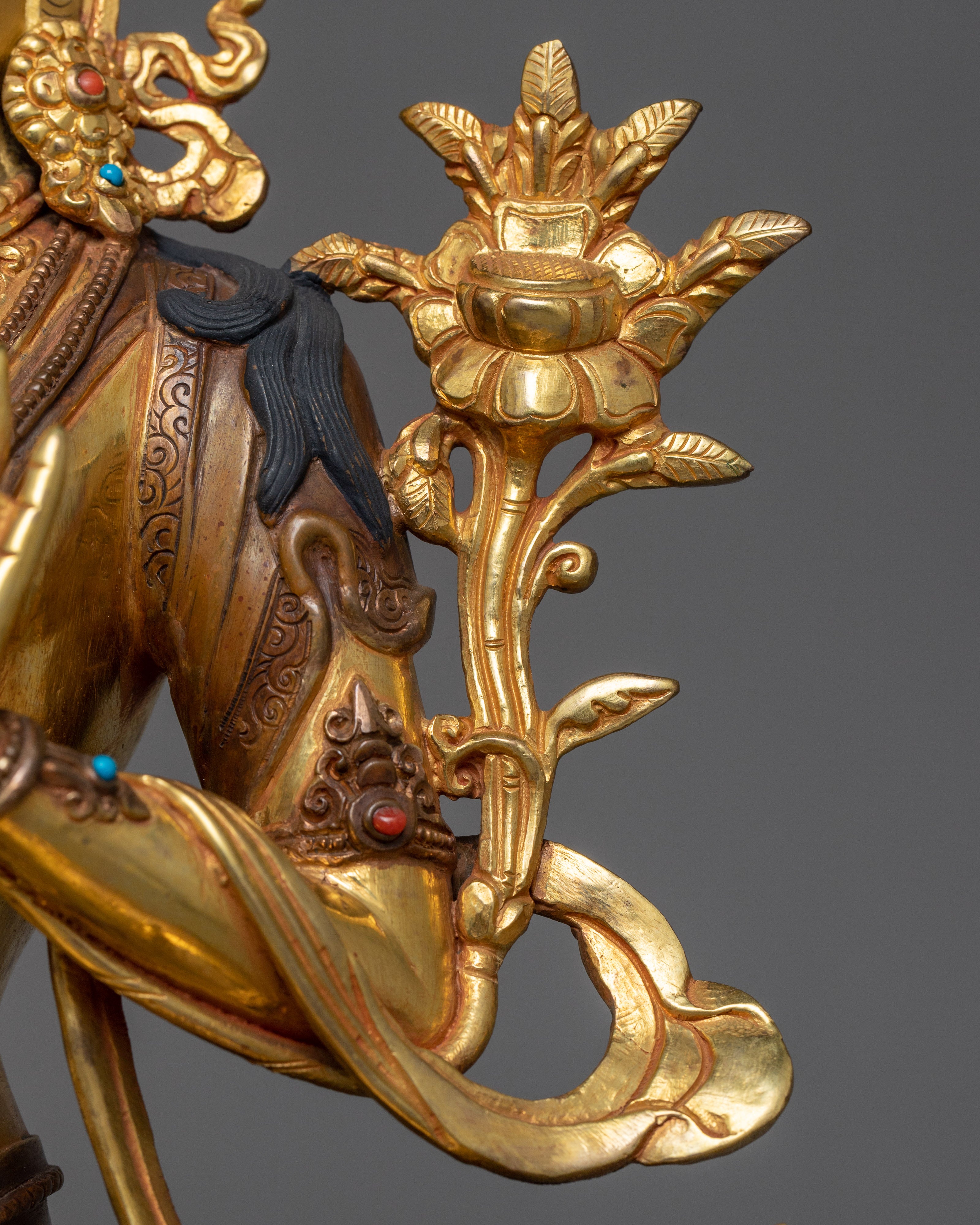 Copper White Tara Statue in 24K Gold | A Symbol of Compassion and Healing