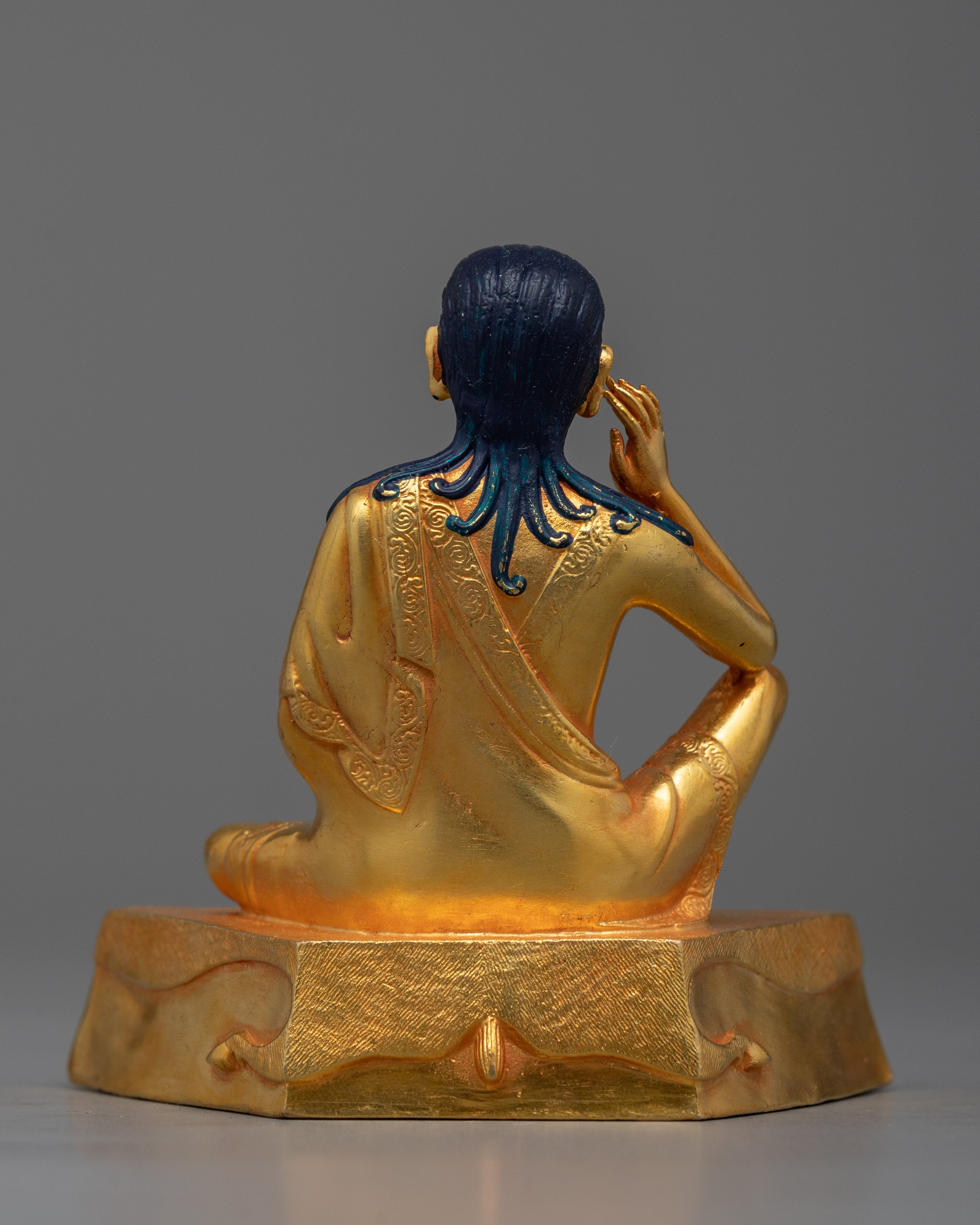 Small-Sized Milarepa Statue | 24K Gold Electroplating
