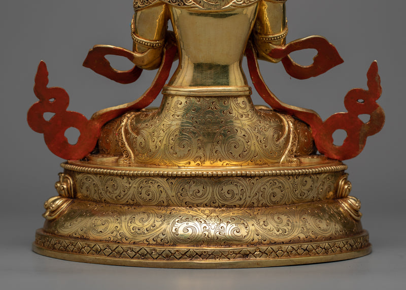 Primordial Buddha Vajradhara Statue | 24K Gold Gilded Emblem of Ultimate Reality