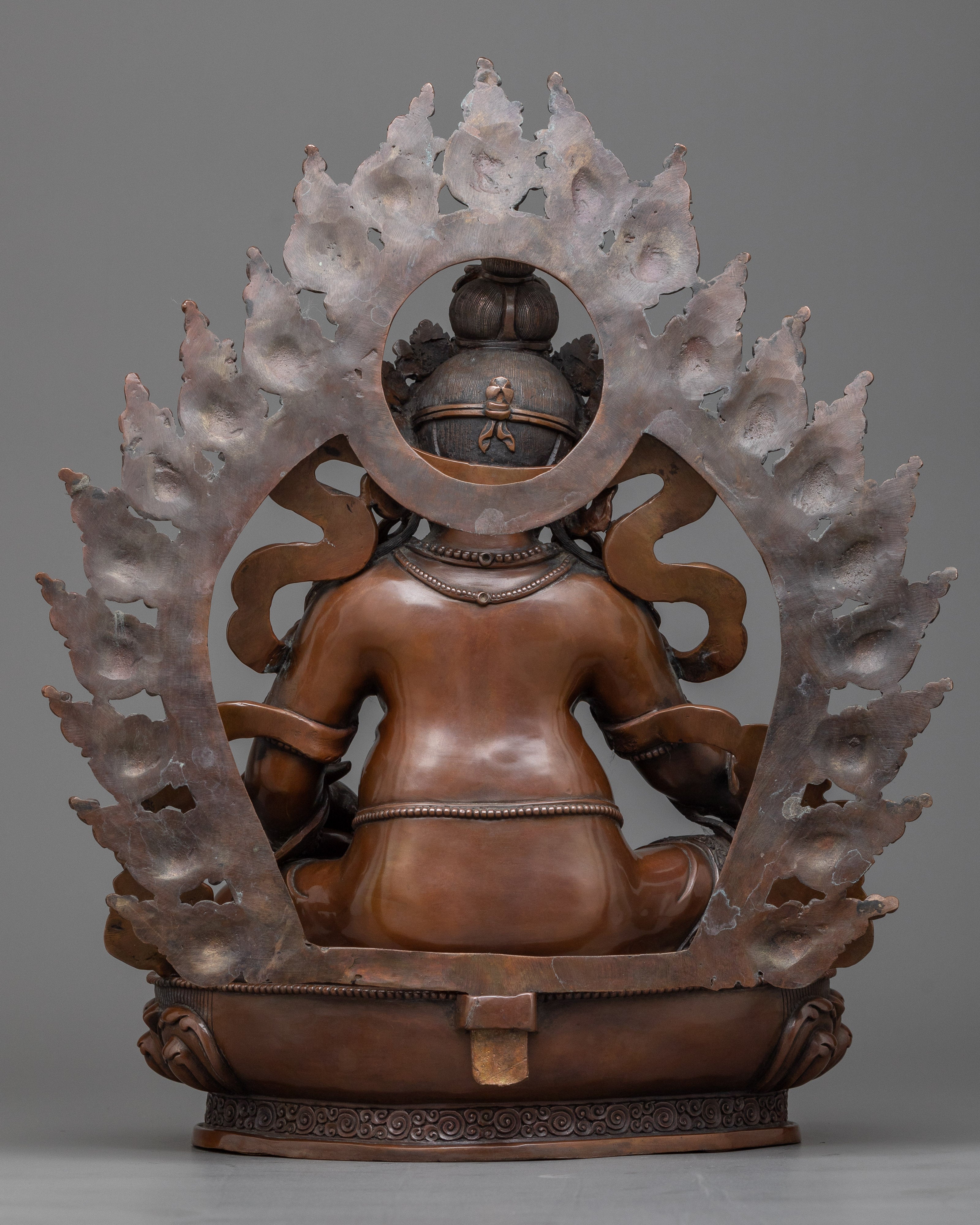 Dzambhala Chocolate Oxidized Statue | Deity of Wealth and Prosperity