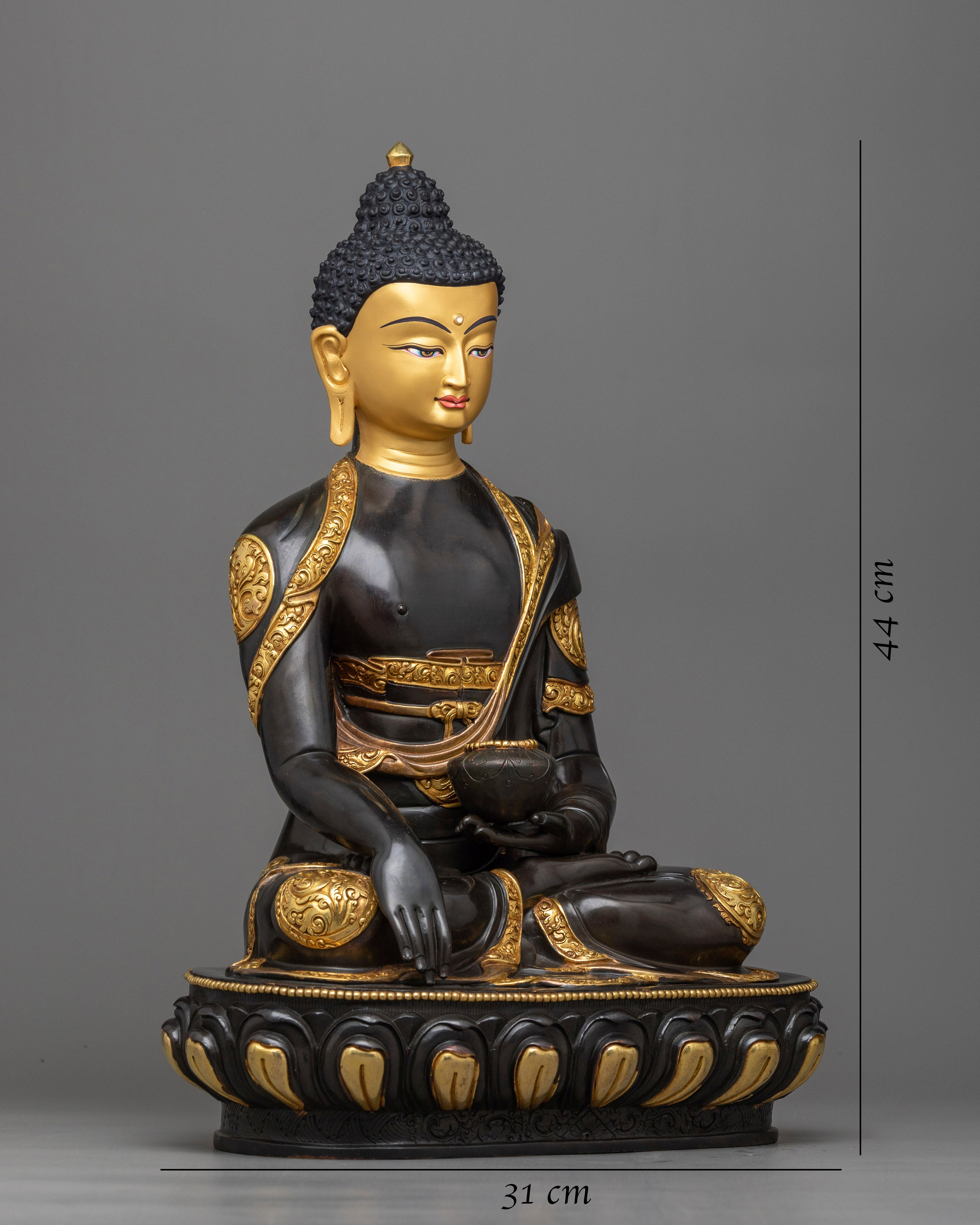 shakyamuni-buddha-black painted statue