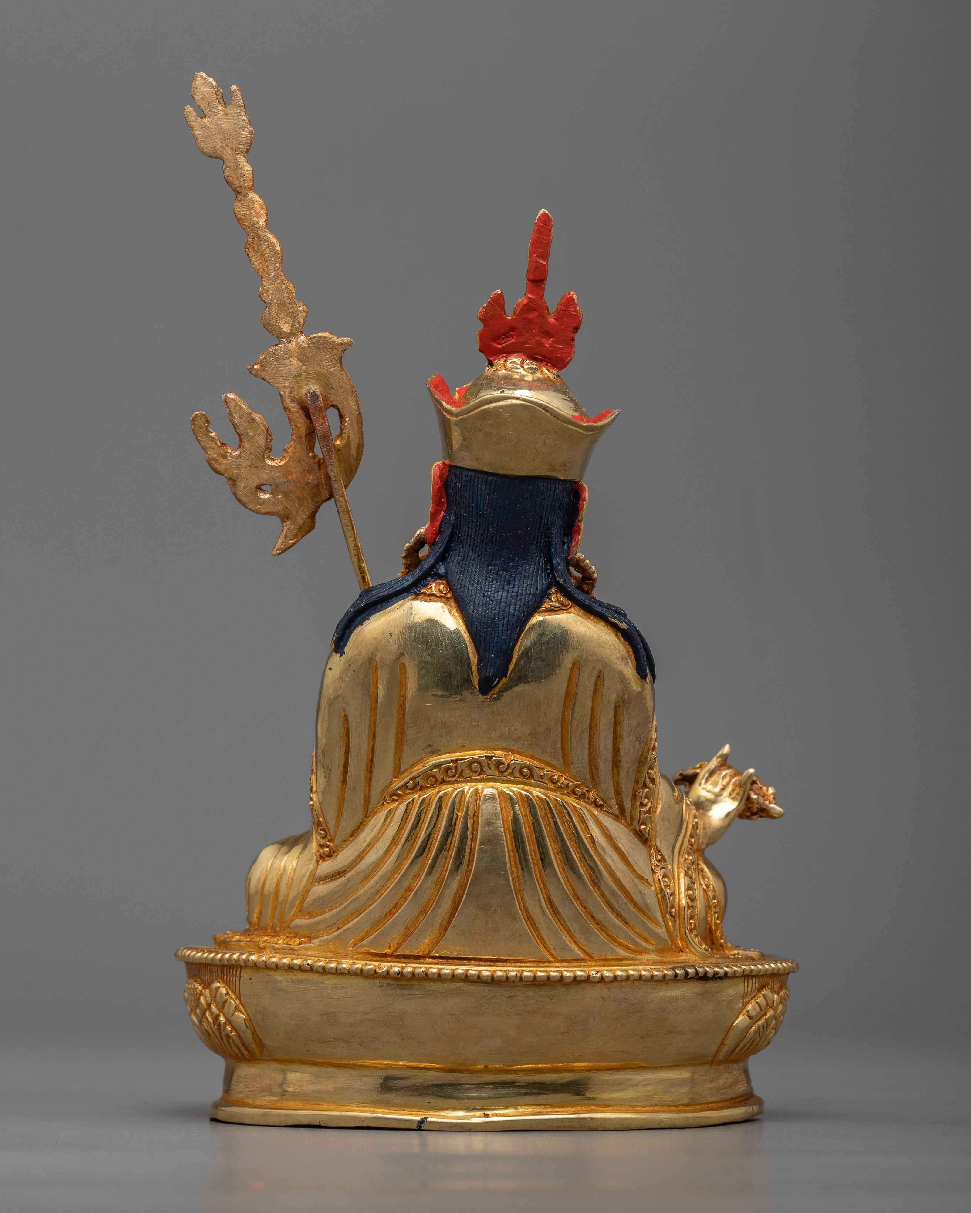 Guru Rinpoche Gold Gilded Statue | A Spiritual Beacon in 24K Gold