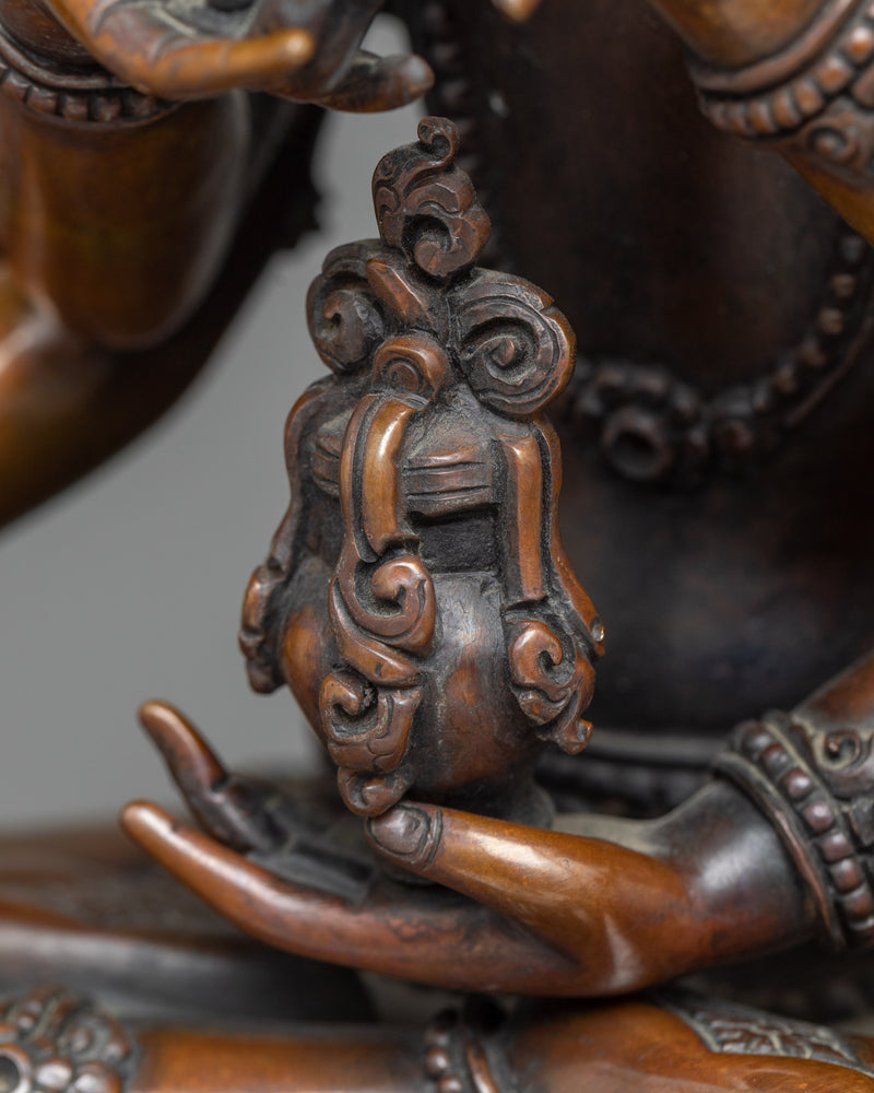 Ushnishavijaya Oxidized Statue | A Symbol of Longevity and Wisdom