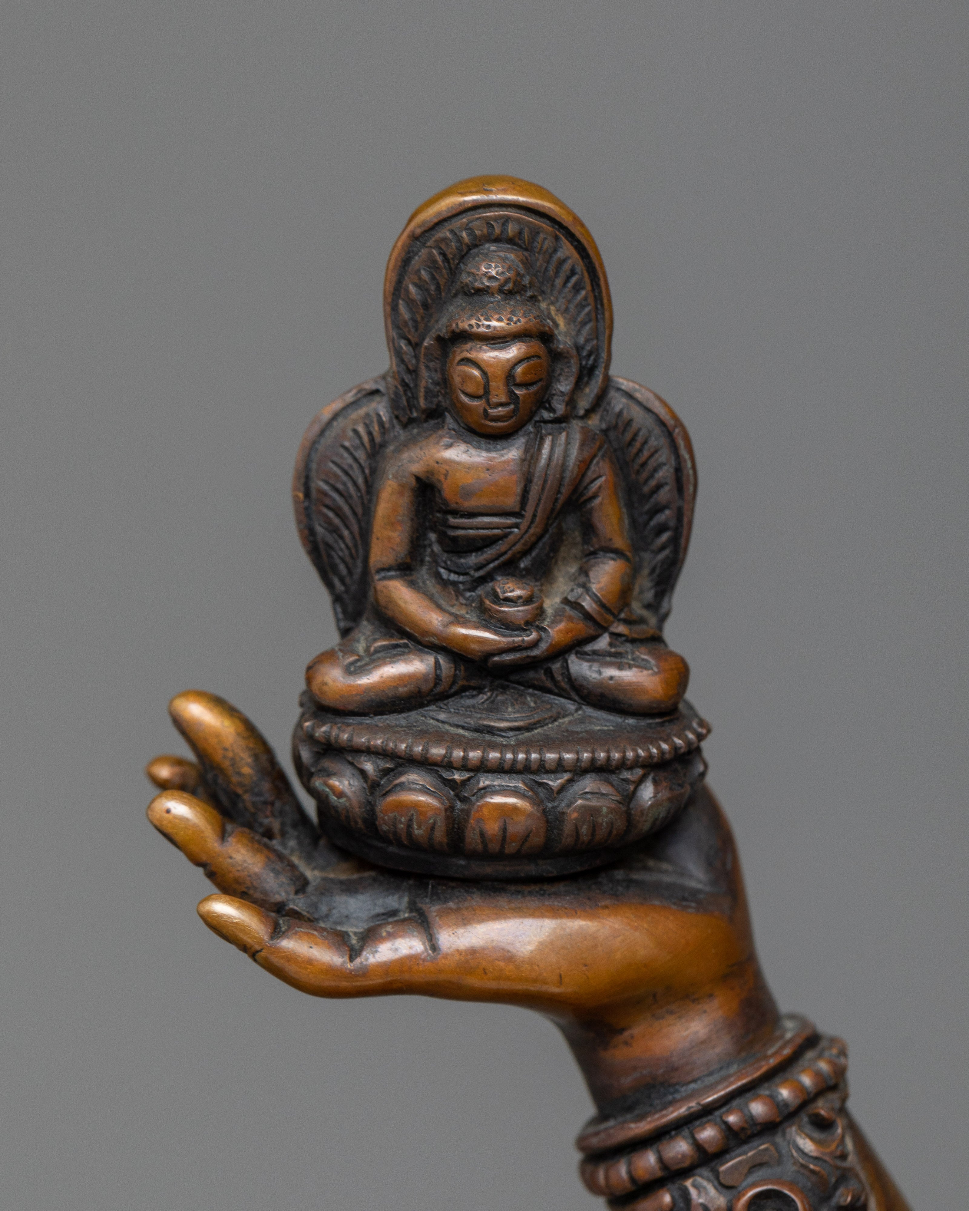 Ushnishavijaya Oxidized Statue | A Symbol of Longevity and Wisdom