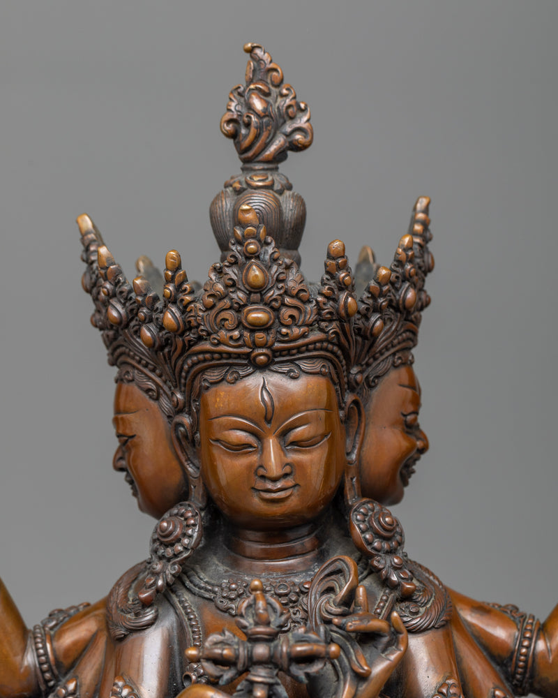 ushnishavijaya-oxidized statue