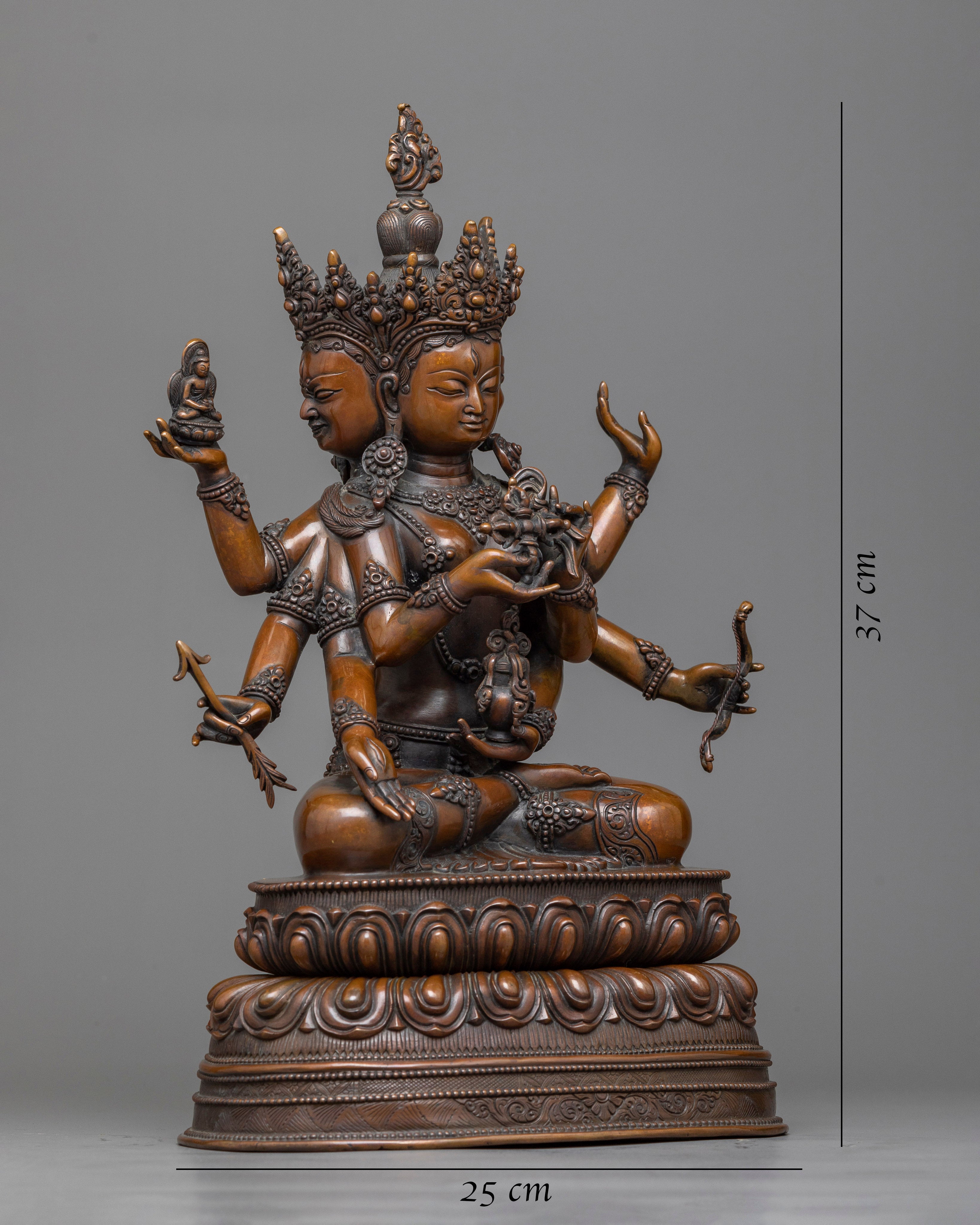 ushnishavijaya-oxidized statue