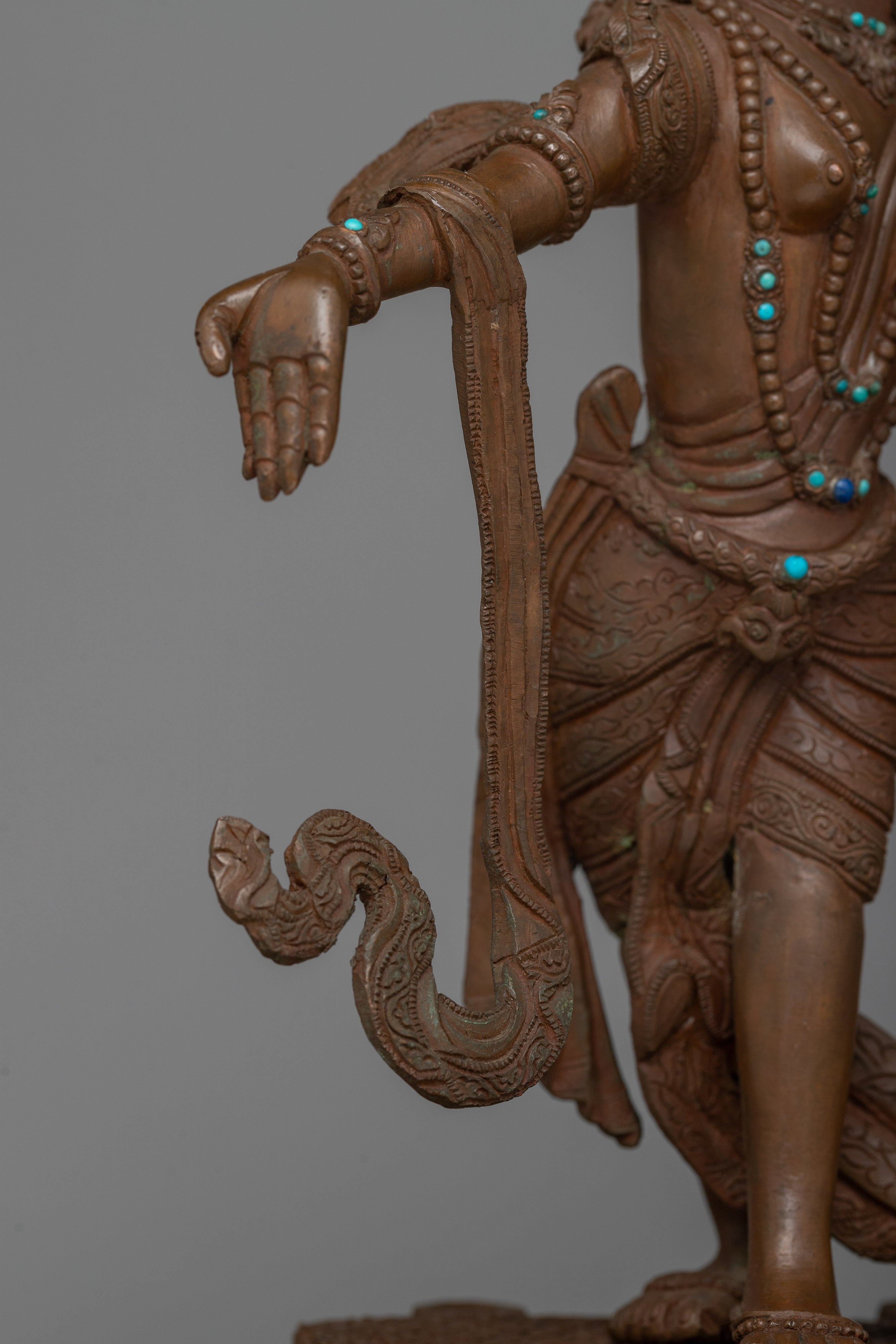 Tibetan Sculpture of Tibetan Goddess Green Tara | Deity of Compassion and Protection