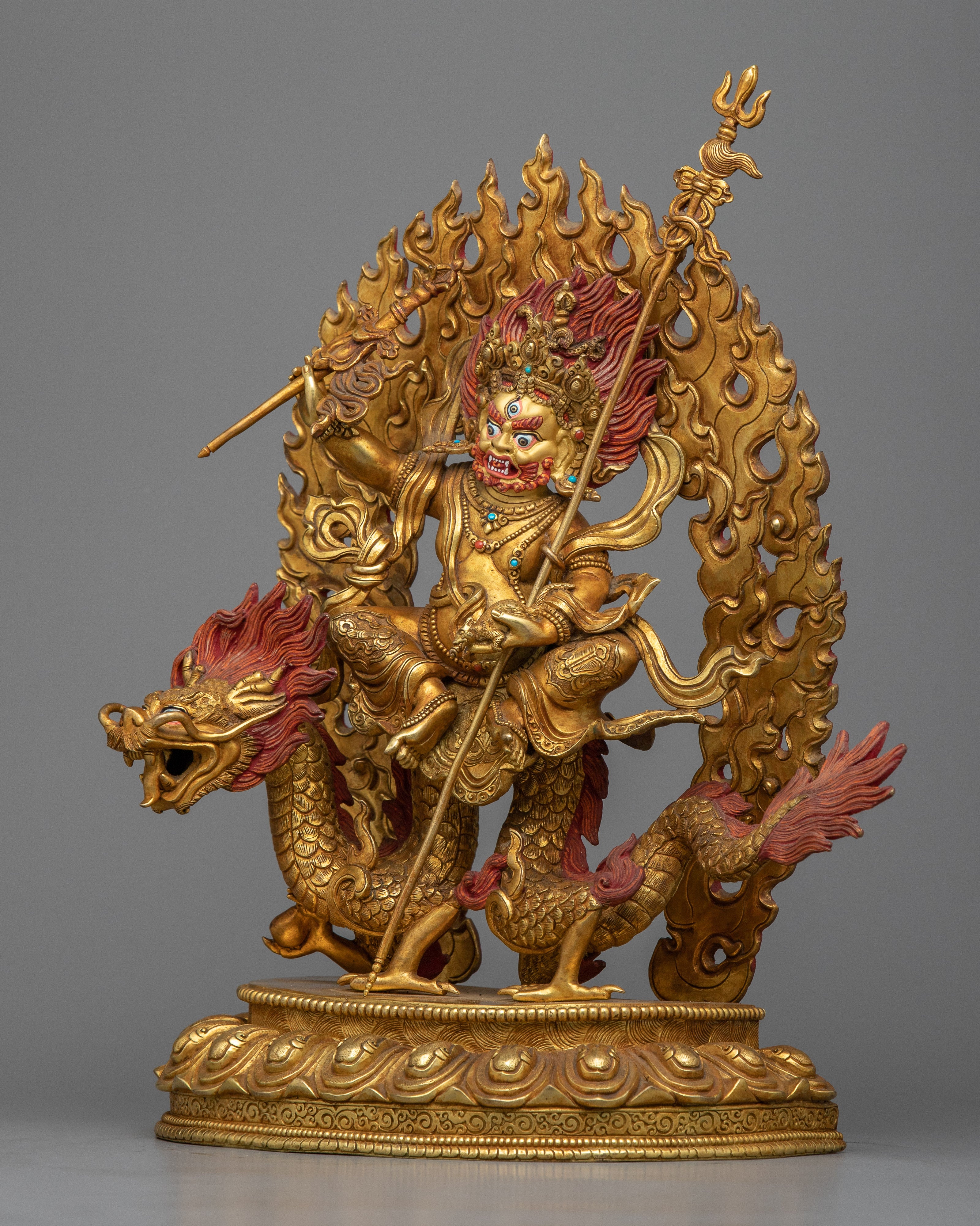 white-dzambhala-on dragon