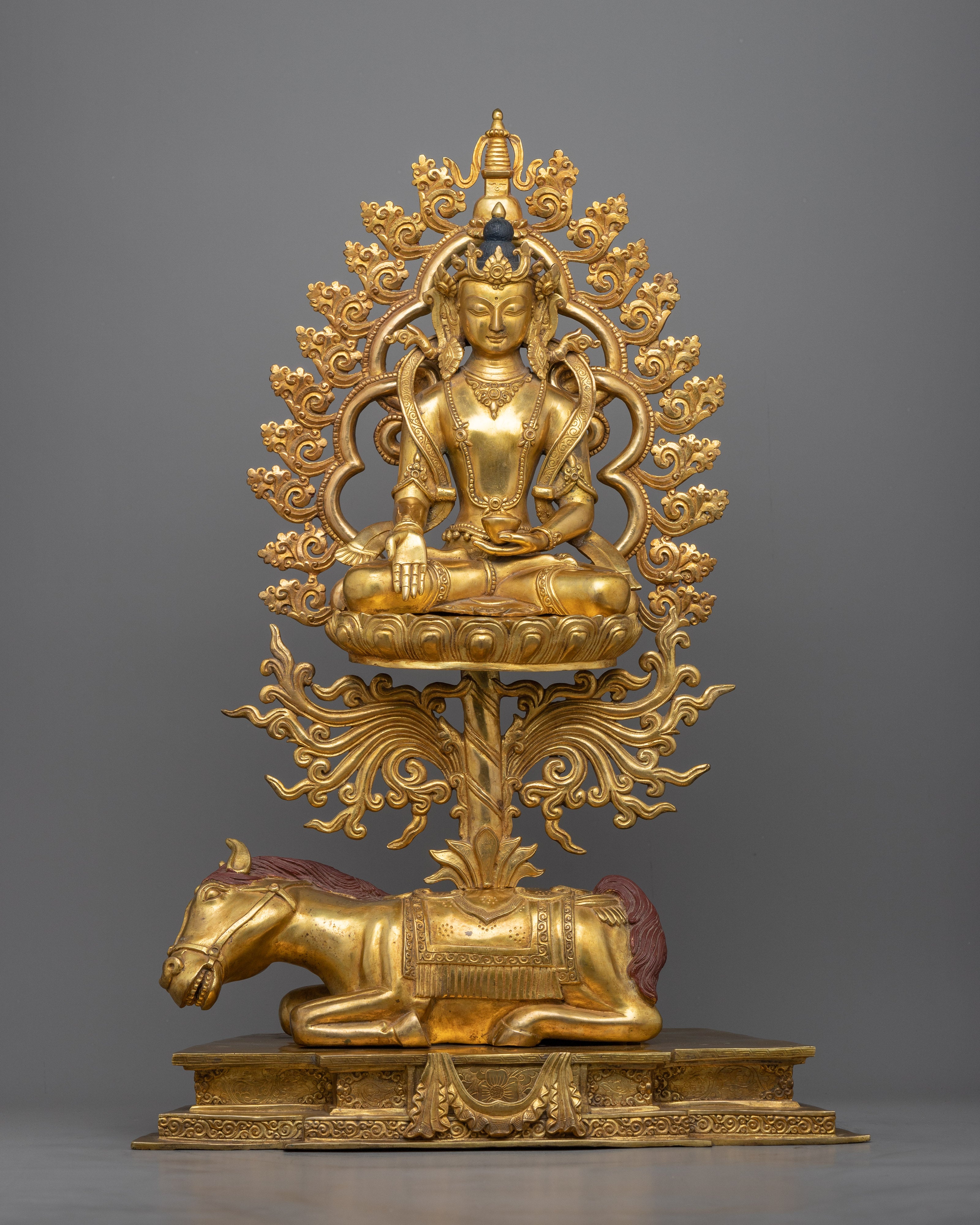 Five Dhyani Buddhas Set | Premium 24K Gold Gilded Assembly of Transcendental Wisdom