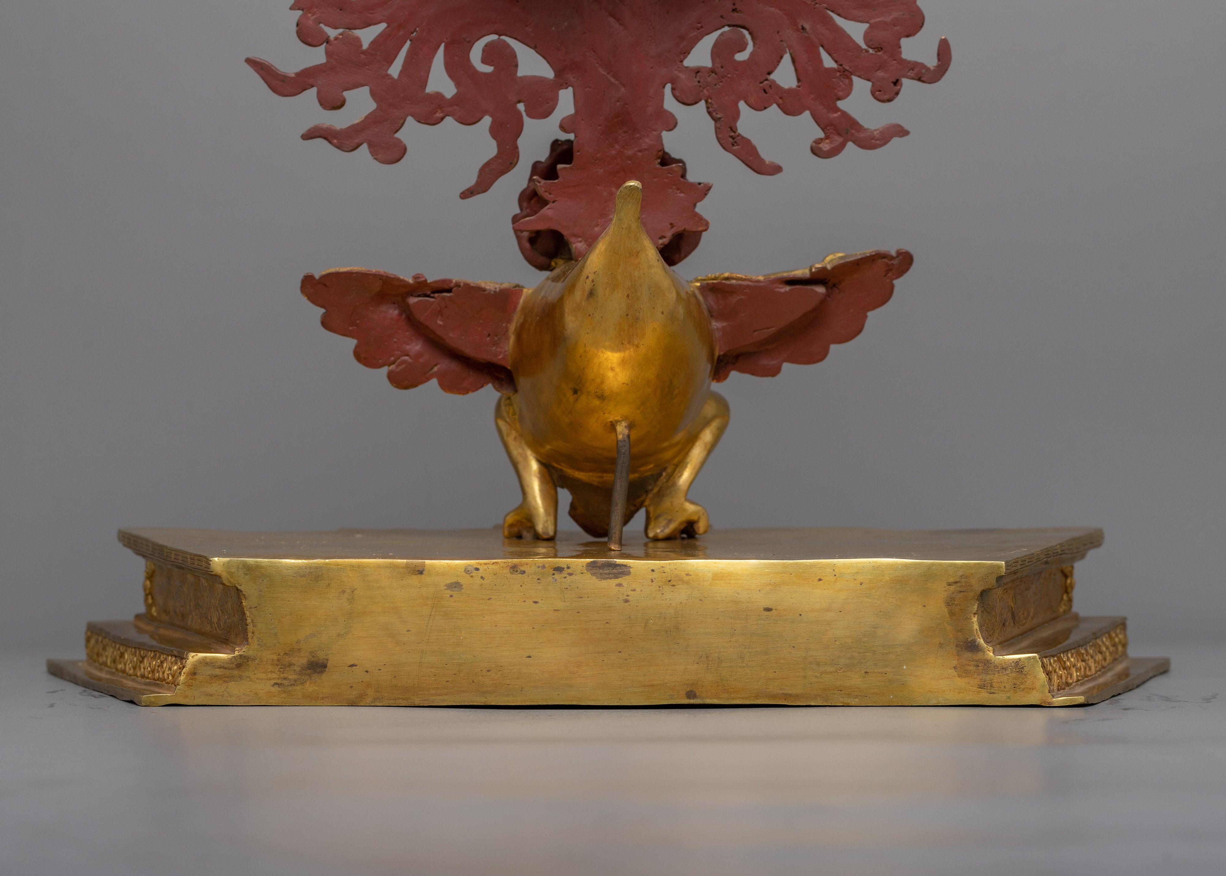 Amoghasiddhi Buddha on Garuda Statue | An 24K Gold Gilded Masterpiece