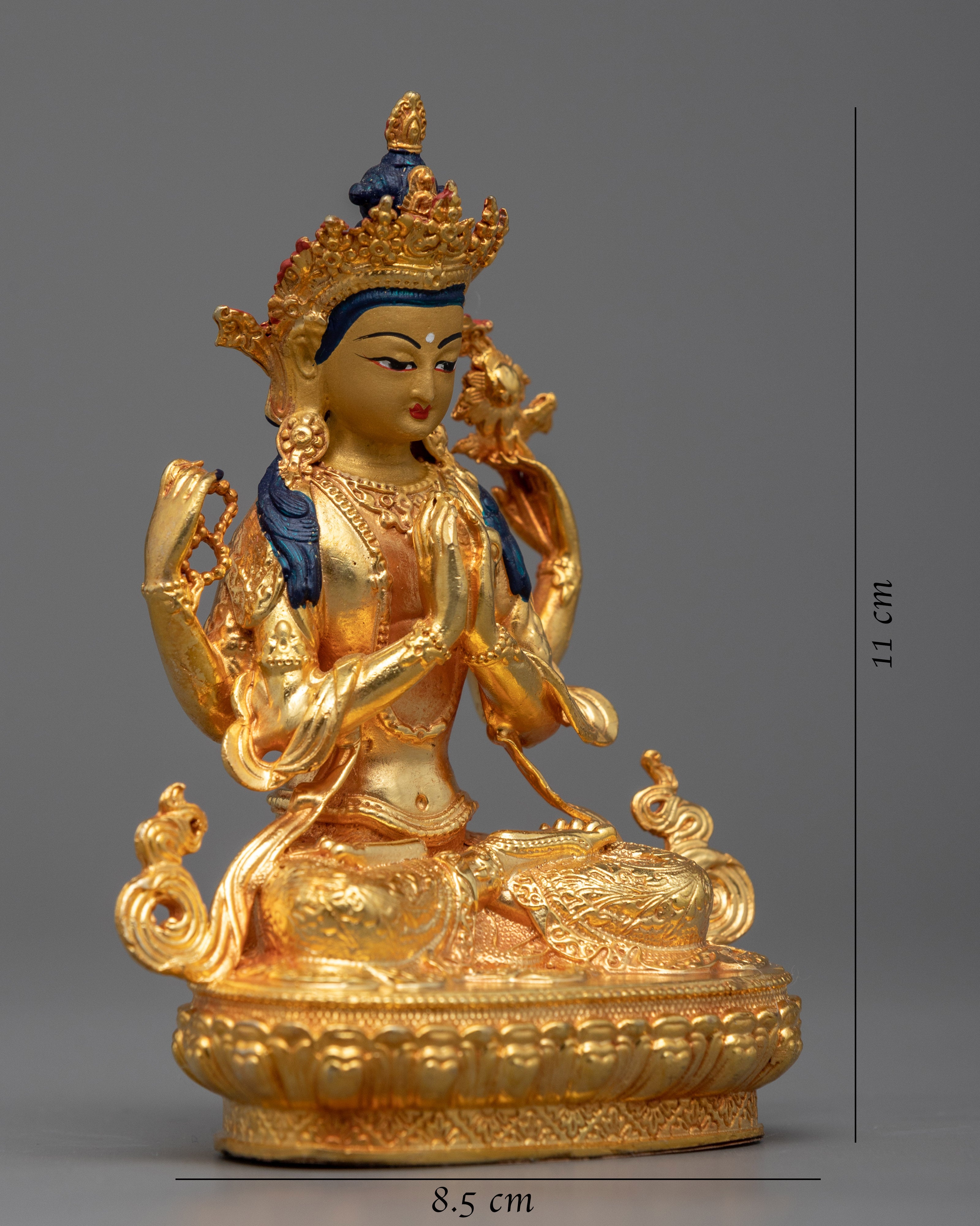 Electroplated Chenrezig Statue