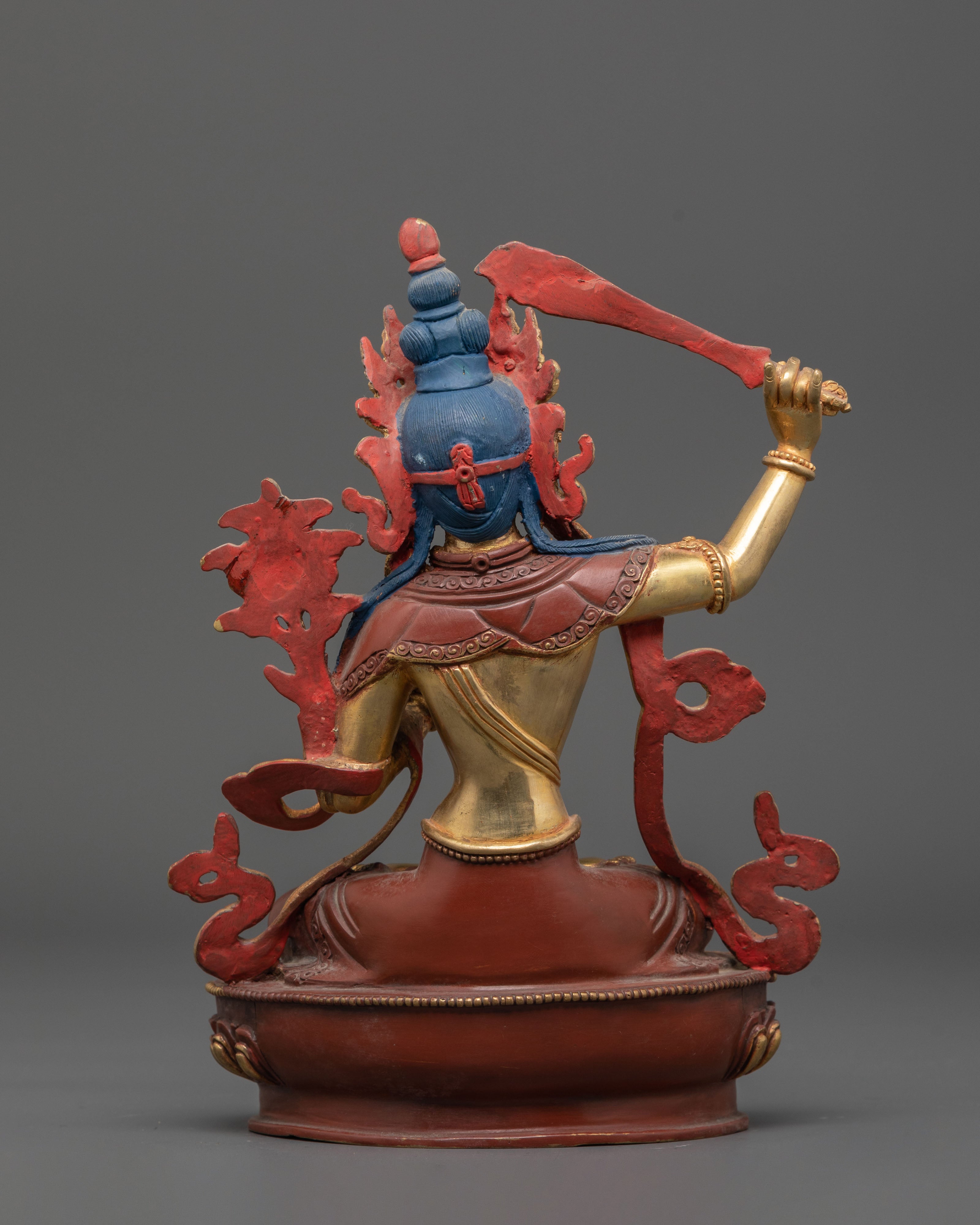 Manjushri Guardian of Knowledge Handcrafted Nepali Figure | Sculpture for Altar