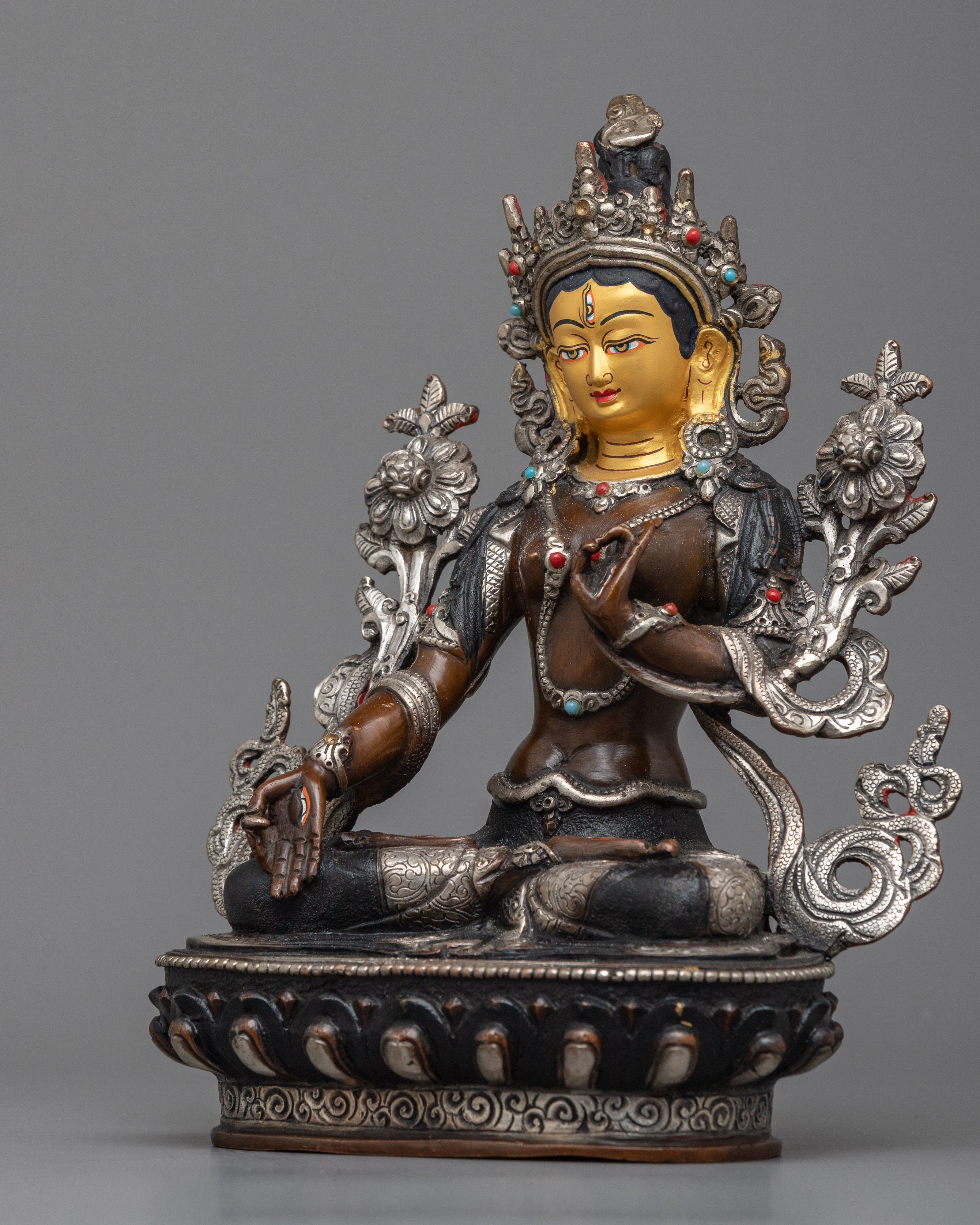 white-tara-silver-plated