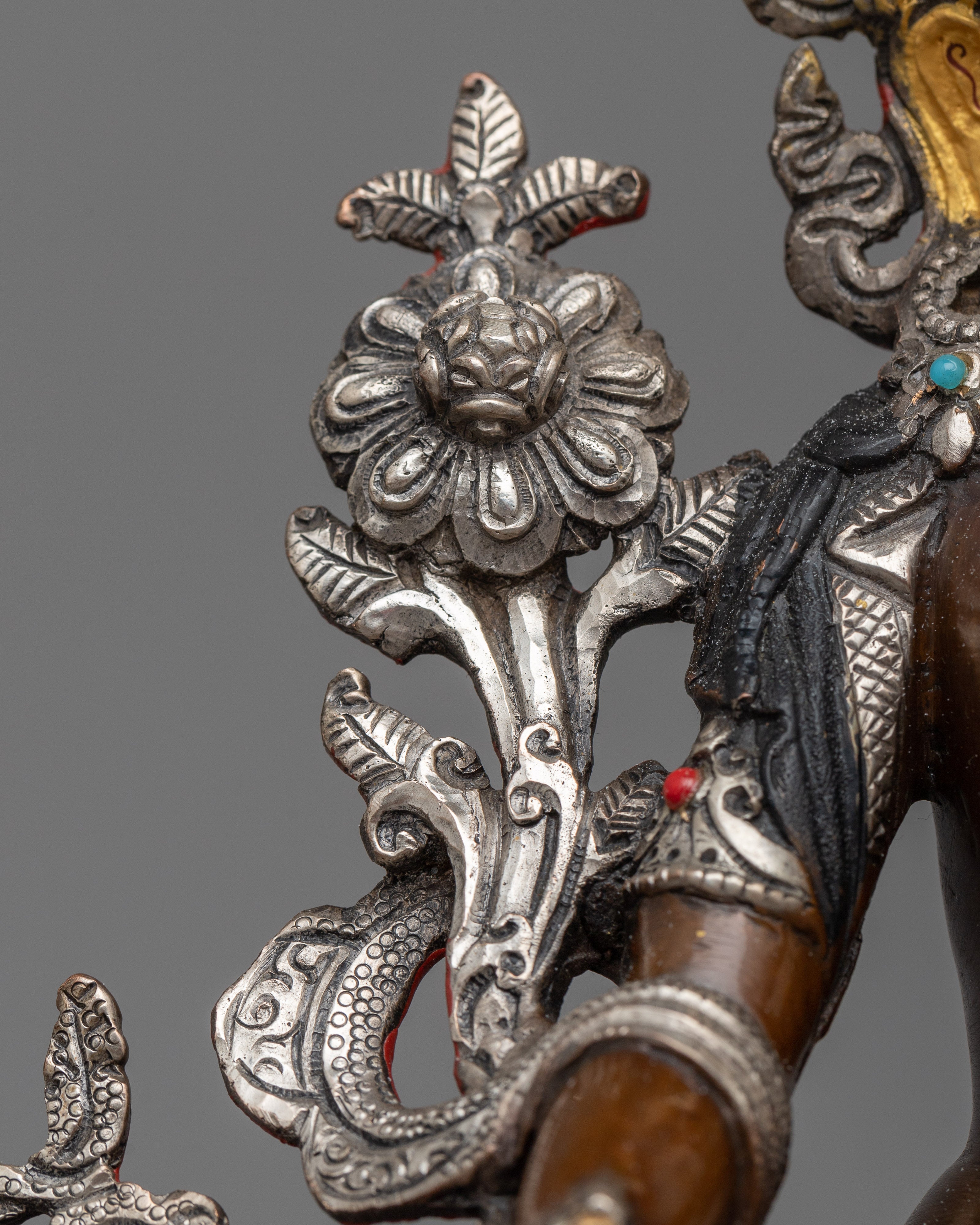 Graceful White Tara Statue | Lustrous Silver Plated Elegance