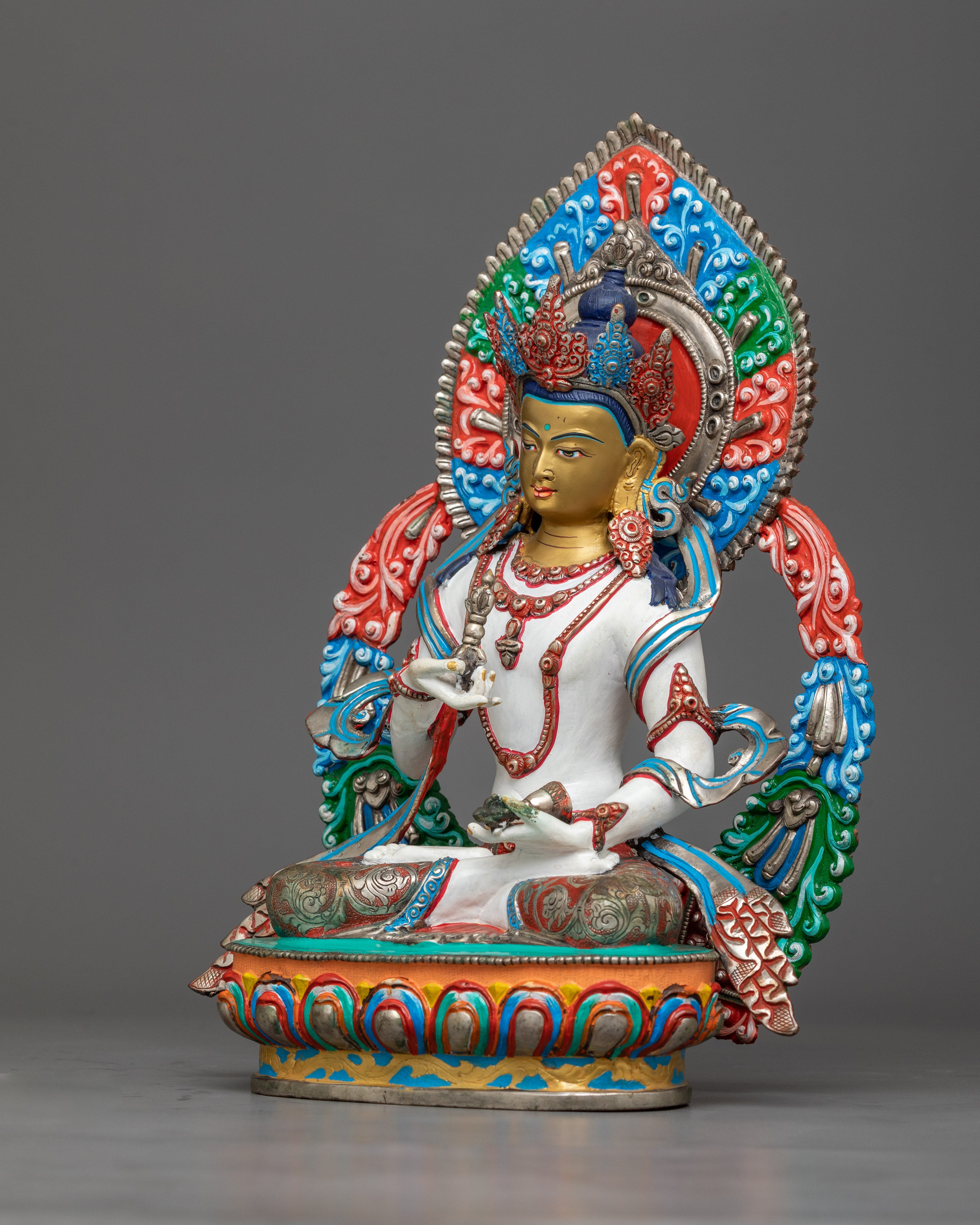white vajrasattva sculpture