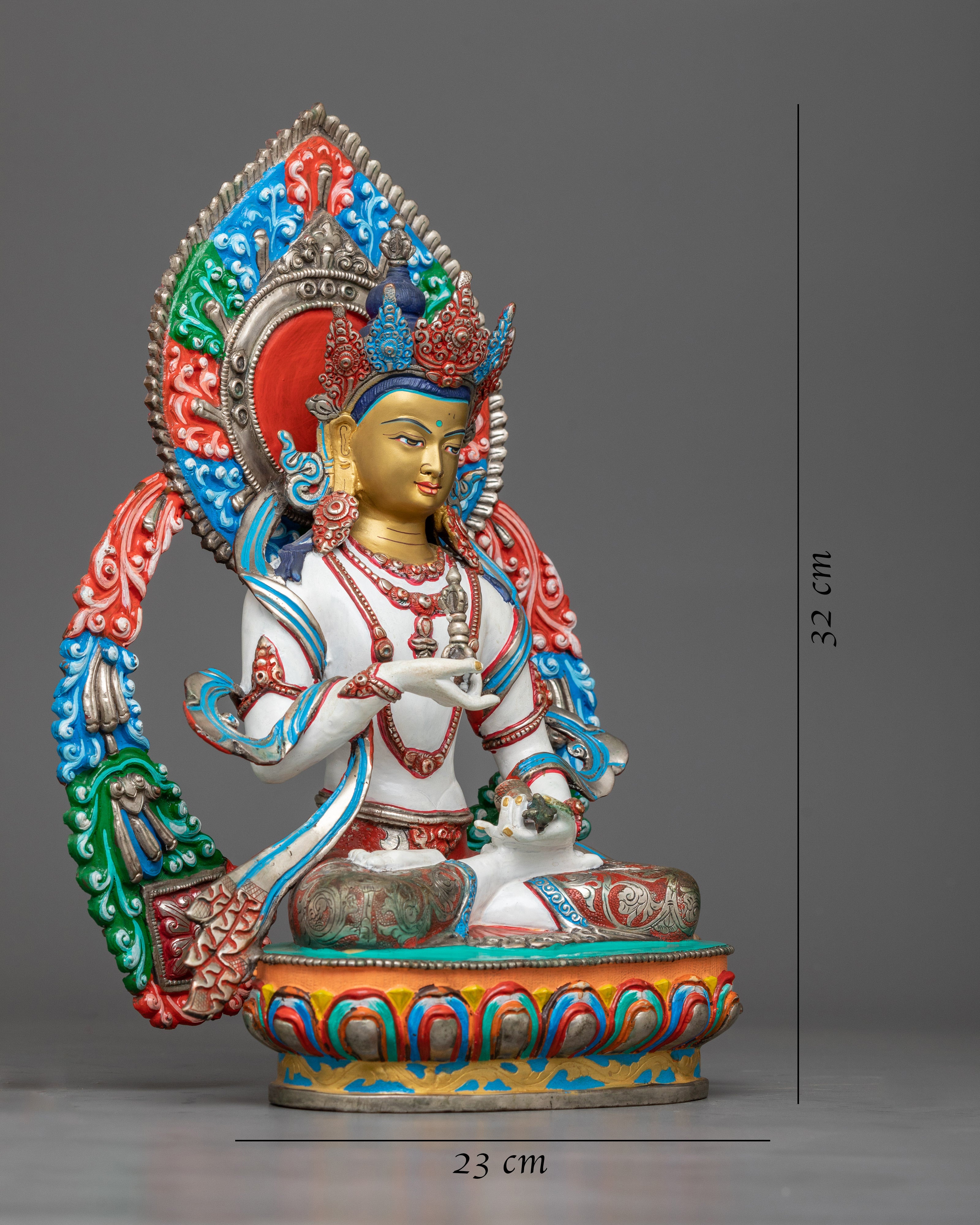 white vajrasattva sculpture