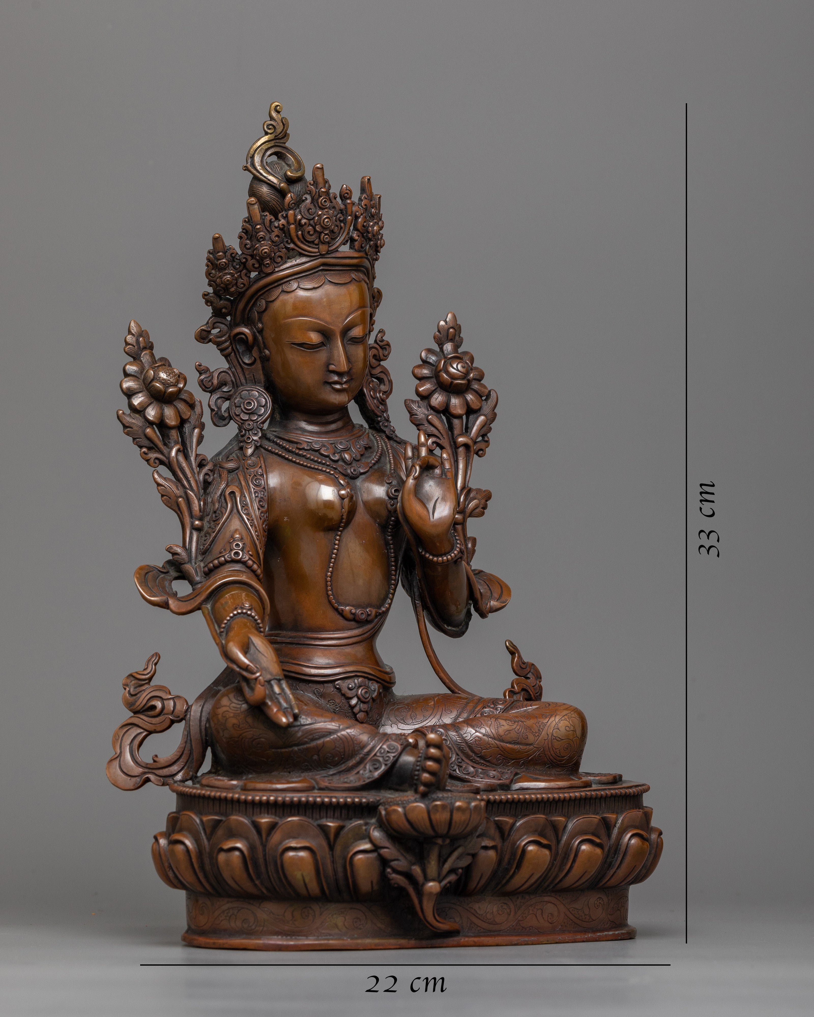ma green-tara-copper statue