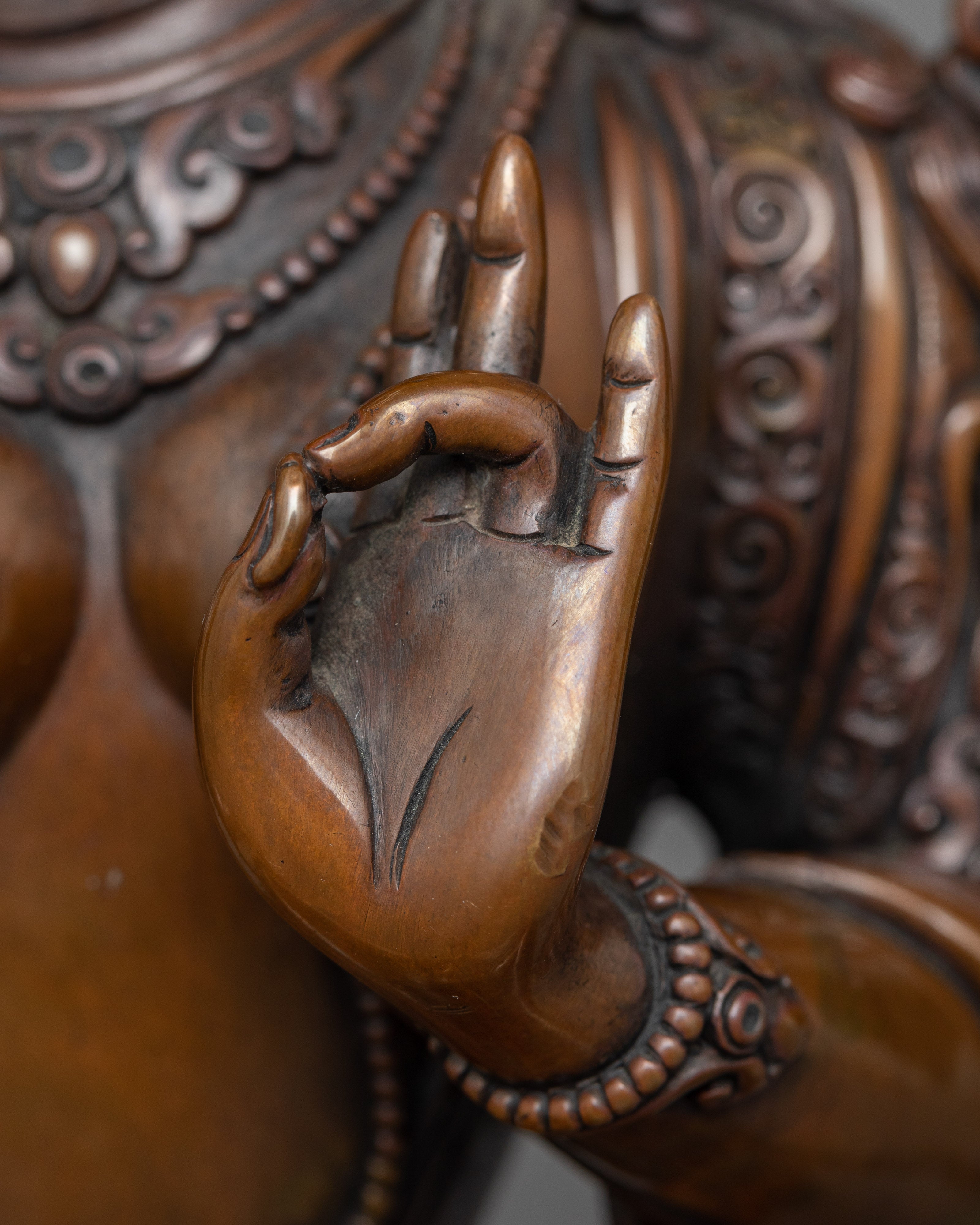 Ma Green Tara Copper Statue | Oxidized Copper Symbol of Active Benevolence