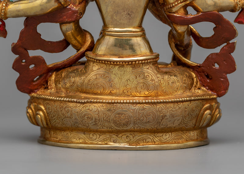 Namgyalma Copper Statue | 24K Gold Gilded Figure of Victory Over Samsara