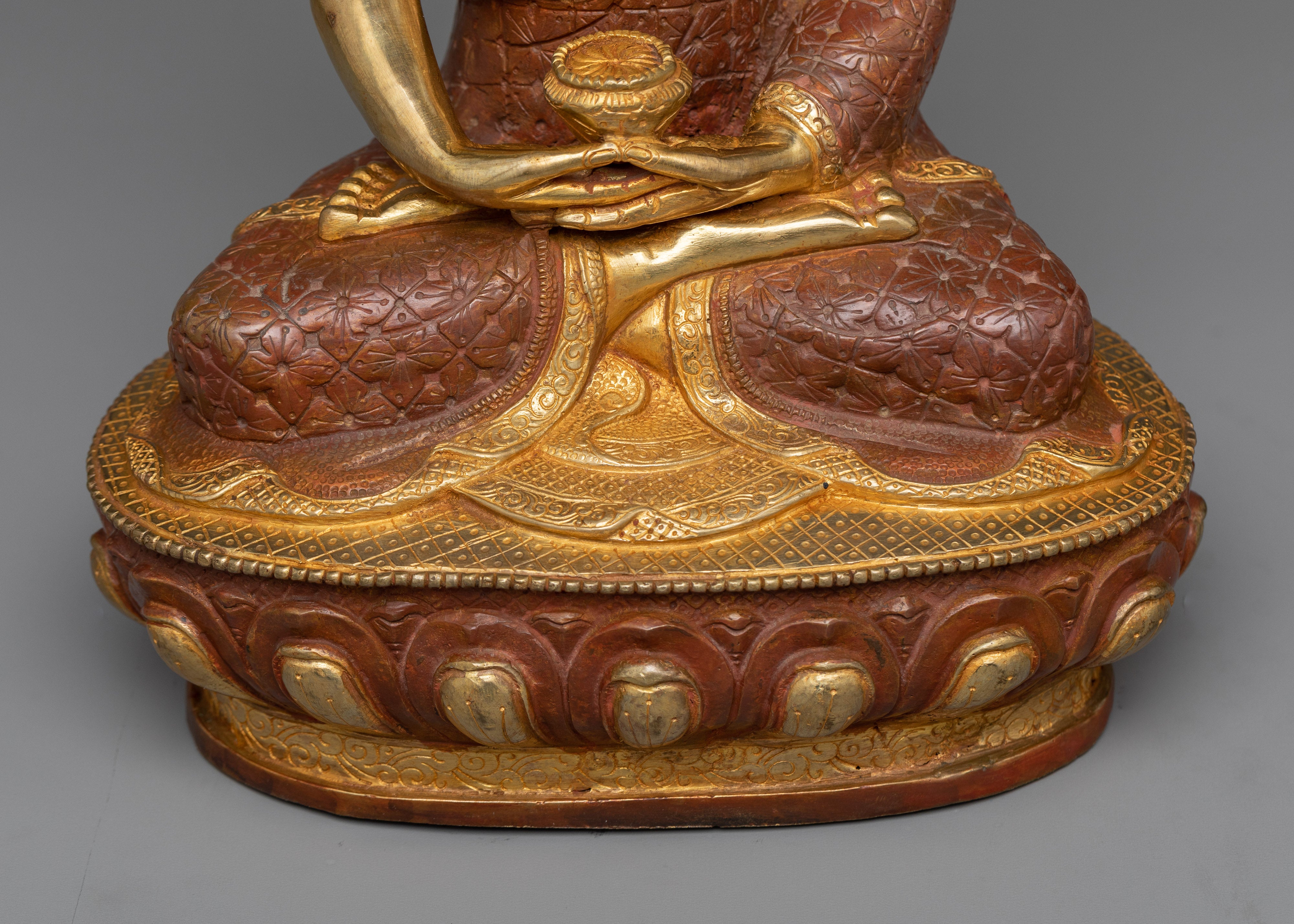 Amitabha Infinite Light Buddha Statue | 24K Gold Gilded Beacon of Boundless Light