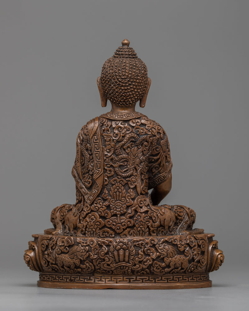 Pure Land Buddha Amitabha Statue | Oxidized Copper Symbol of Infinite Light