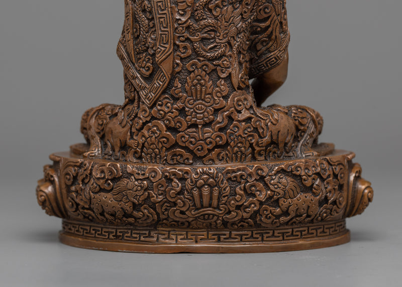 Pure Land Buddha Amitabha Statue | Oxidized Copper Symbol of Infinite Light