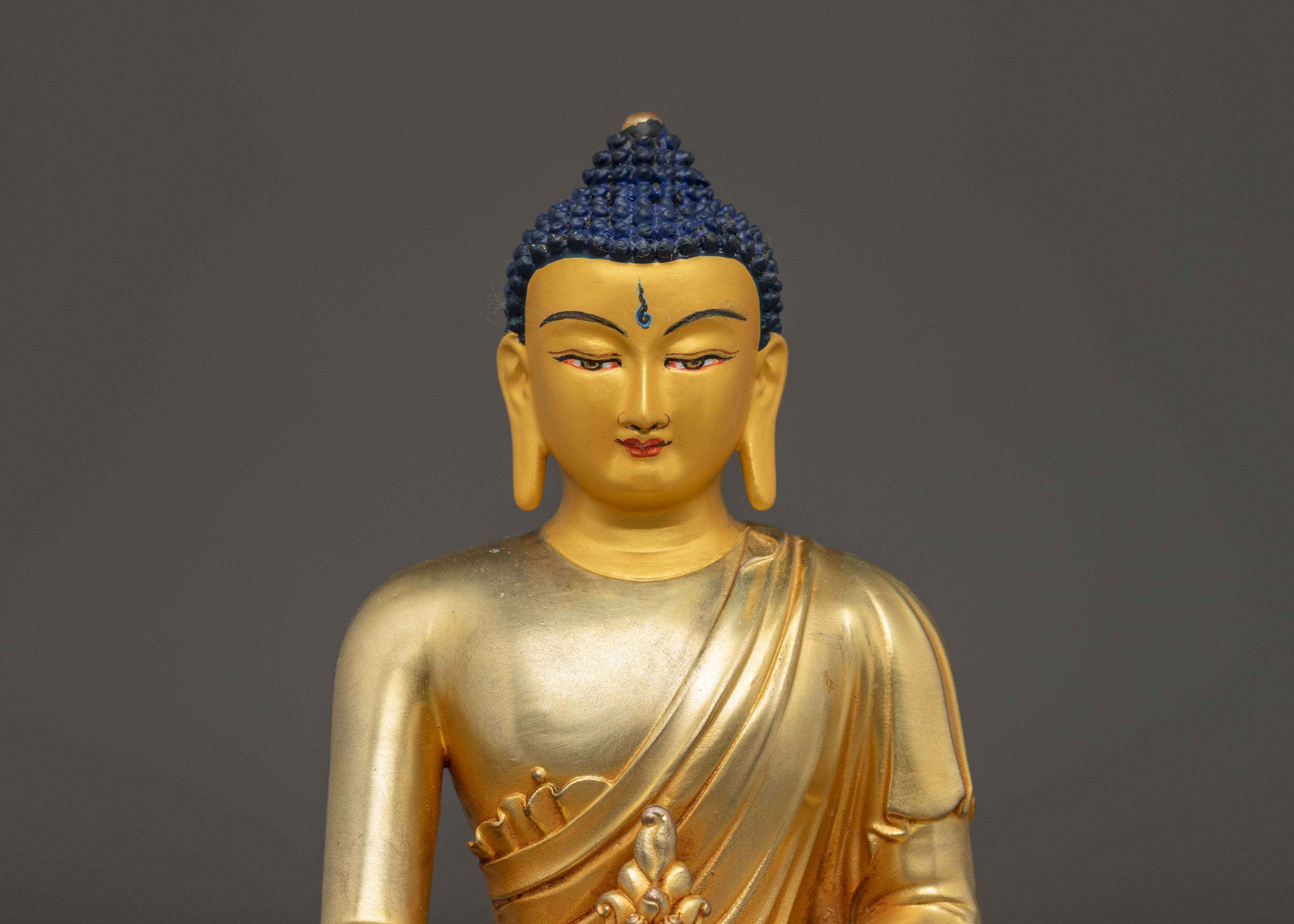 Medicine Buddha Statue for Spritual Healing | Gold Electro Plated Figurine