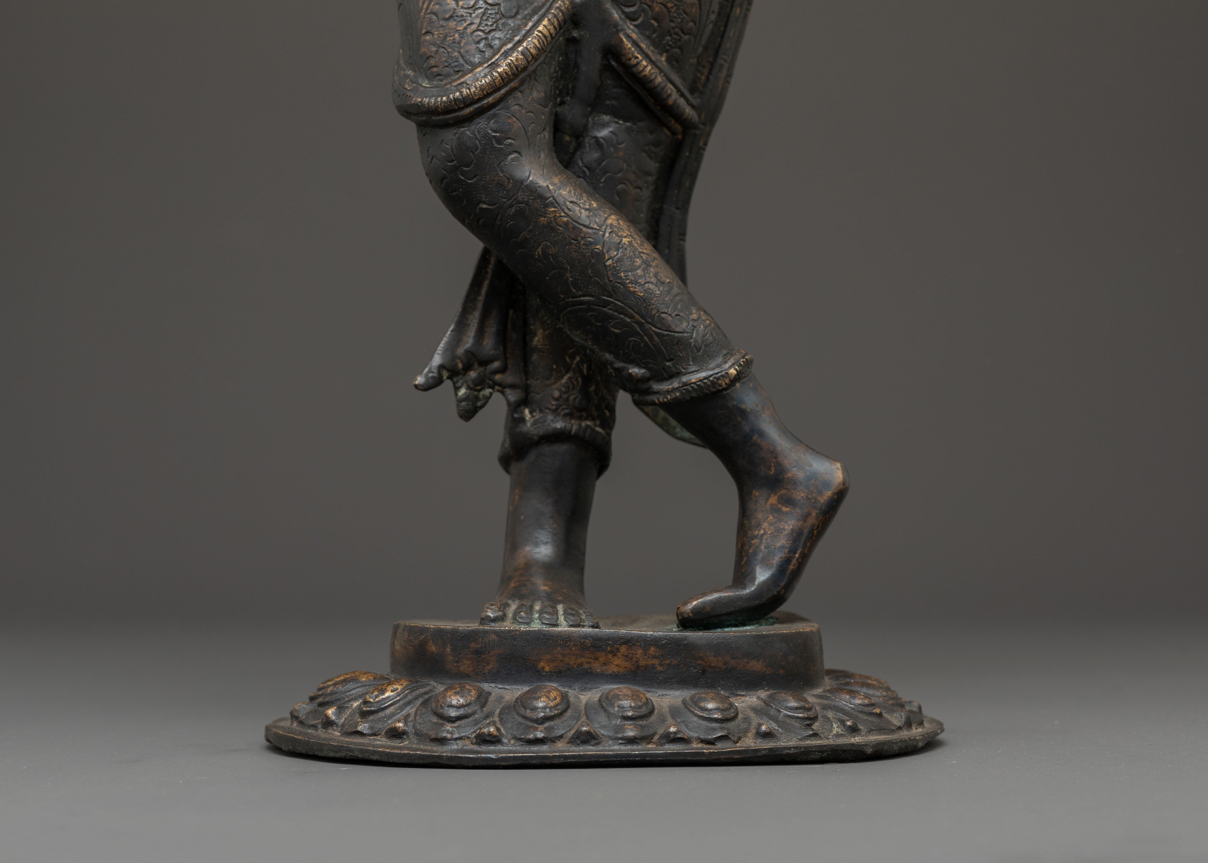 Handmade Copper Statue of Standing Vajrasattva