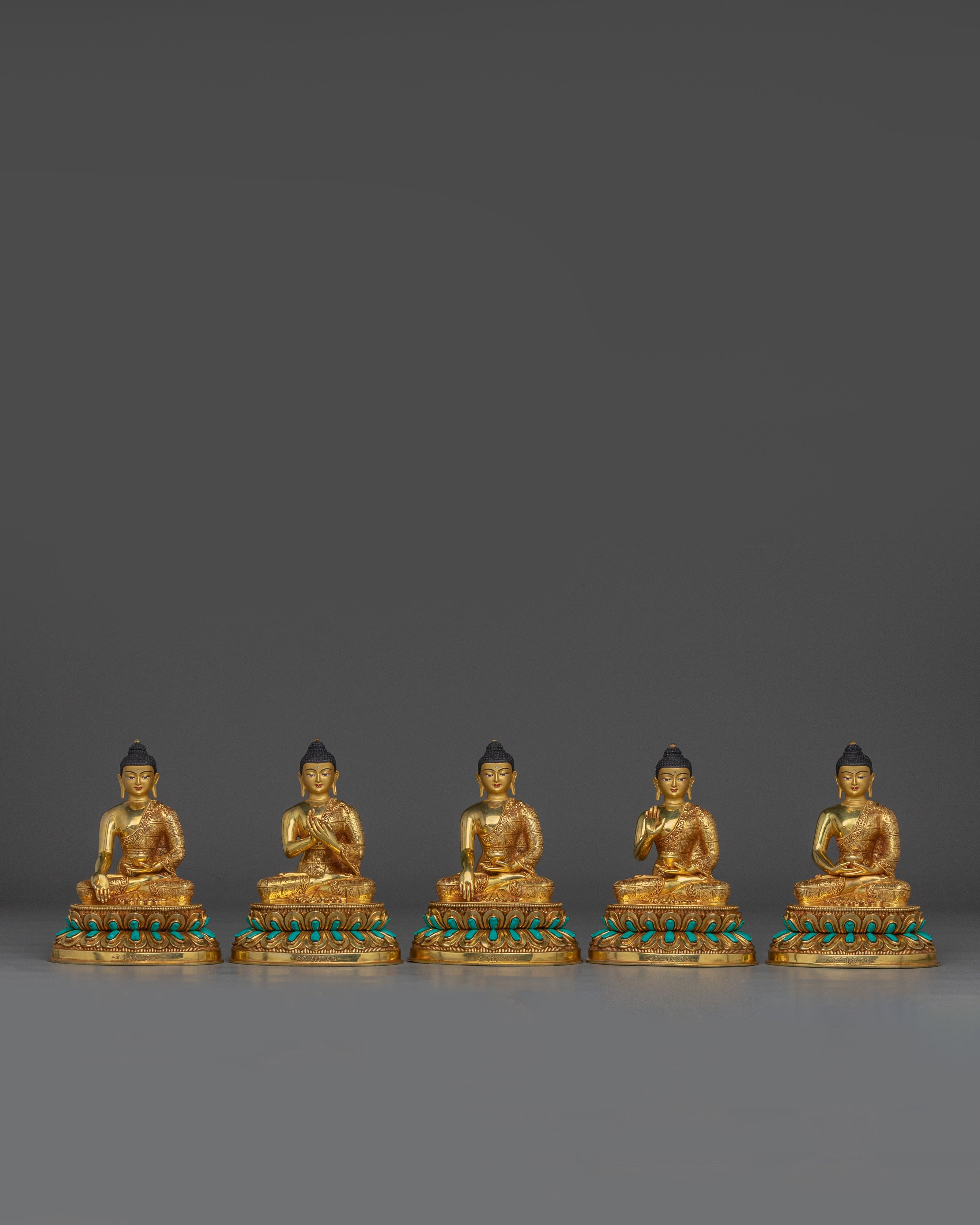 Five Dhyani Buddhas Statue Set |