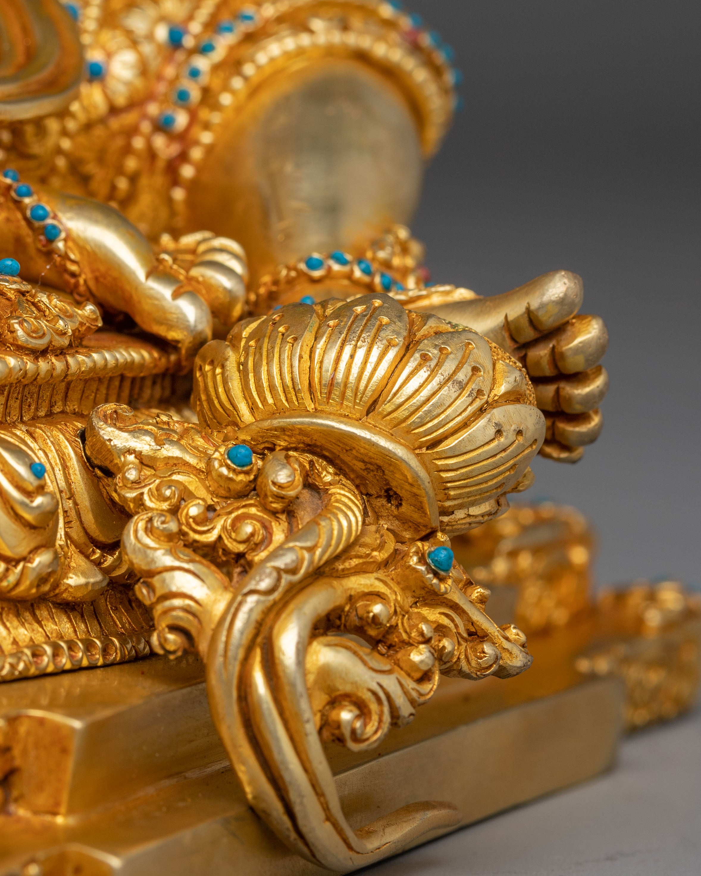 Handmade Figurine of Manjushri, The Wisdom Bodhisattva | Meditation & Altar Decor