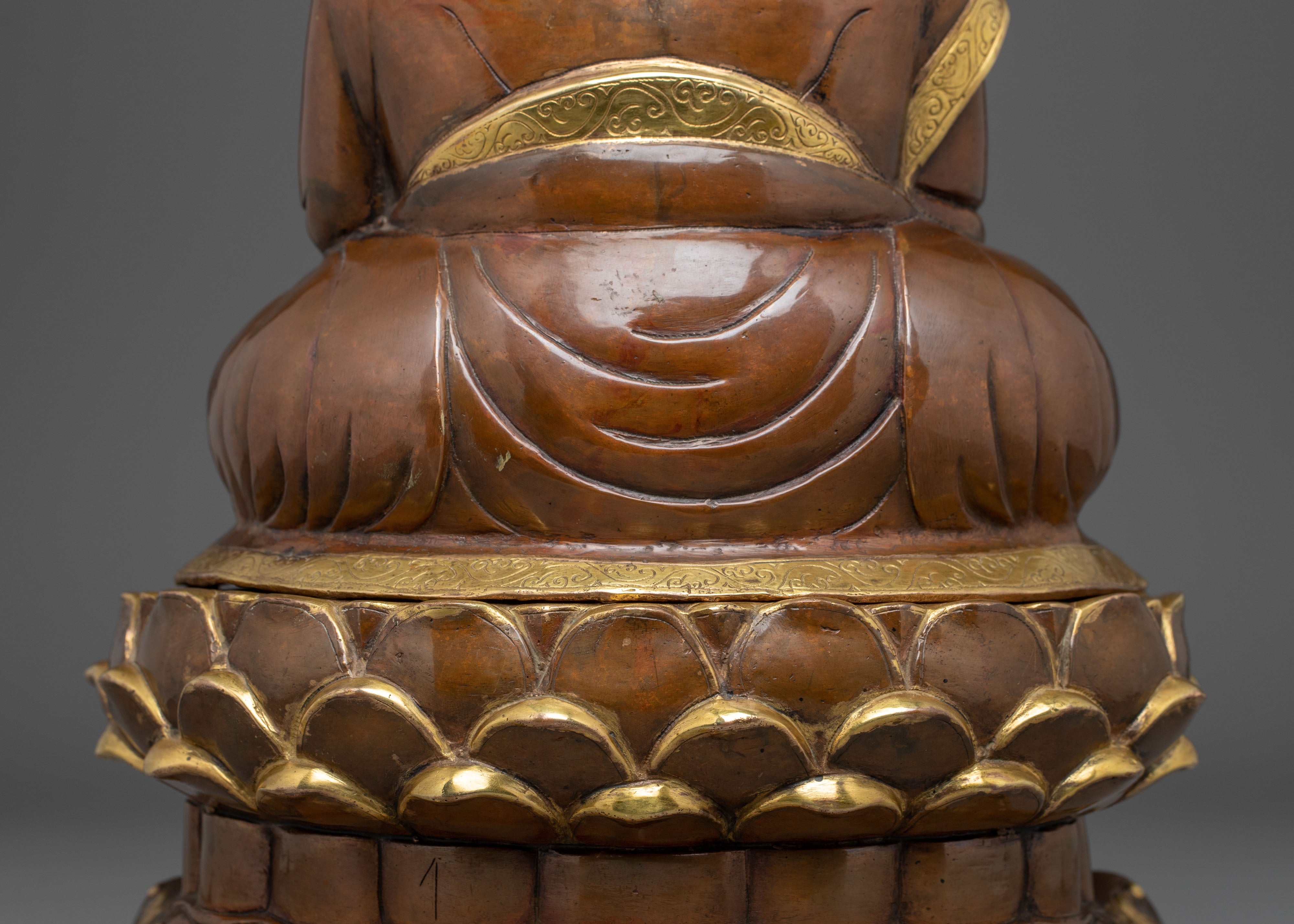 Handmade Statue of Buddhist Master | Traditional Nepalese Art