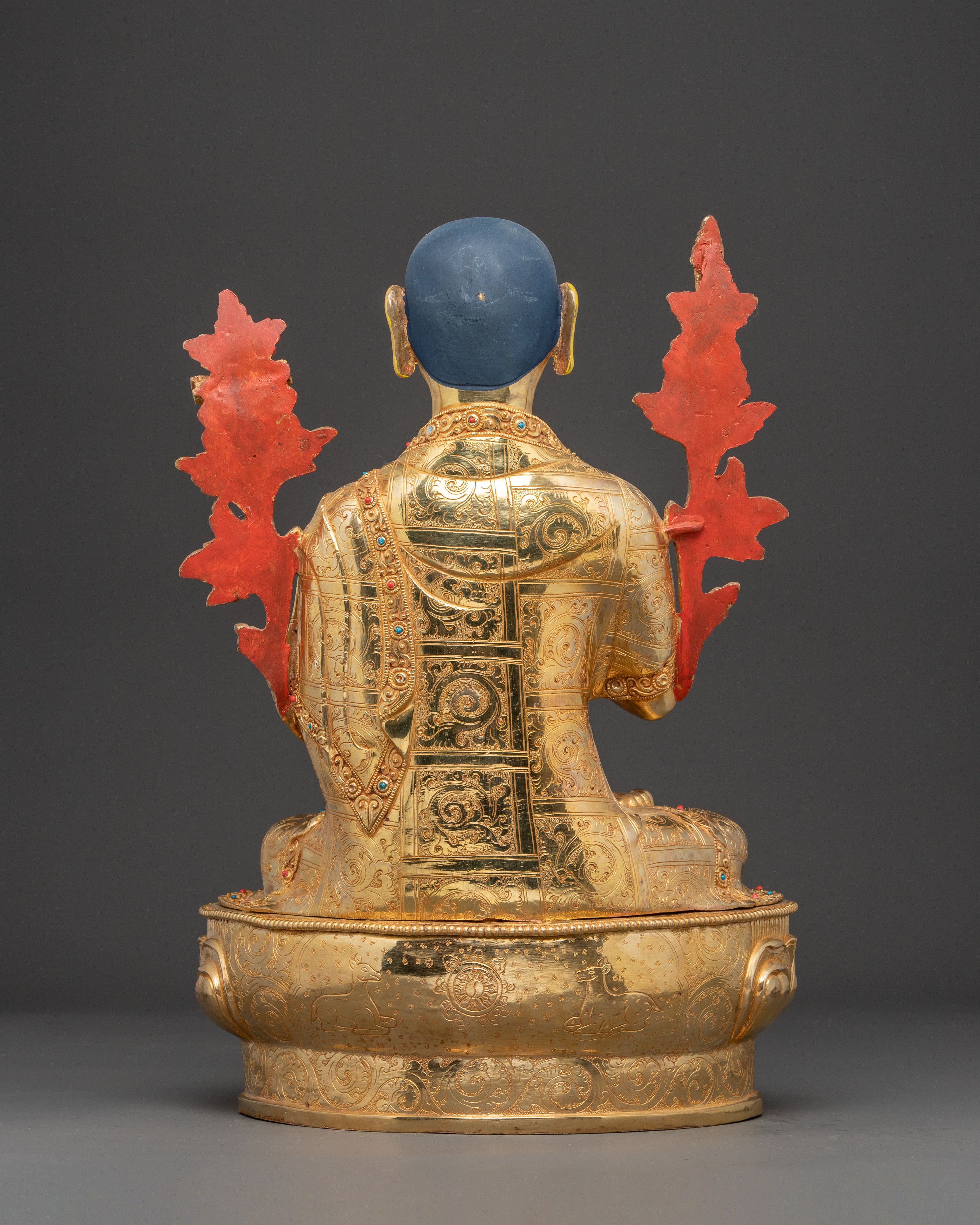 Handmade Tsongkhapa, Je Gyaltsab, and Je Khedrup Statues Set | Three Principal Masters