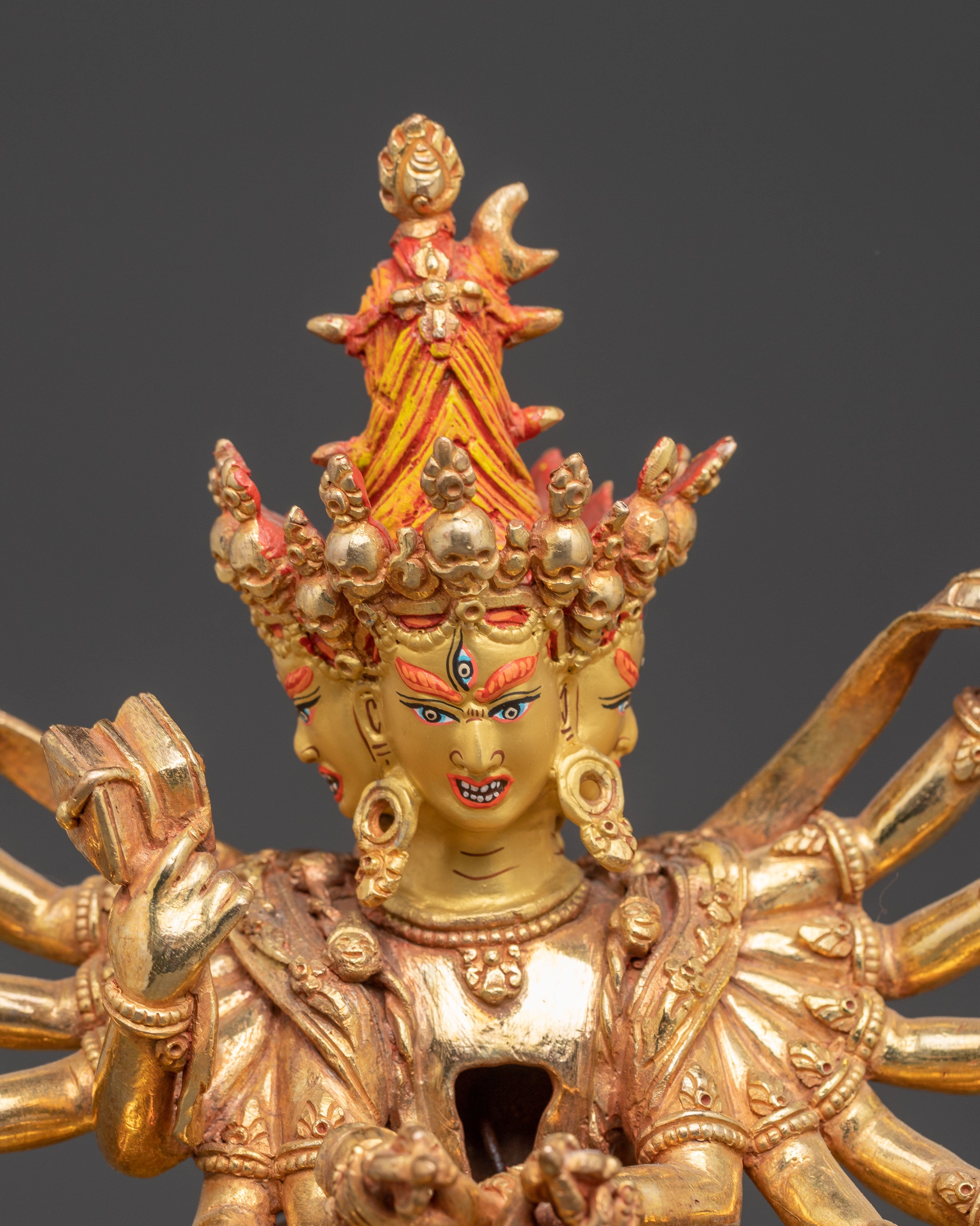 Chakrasambhara Tantric Deity Sculpture | Ritual Practice and Sacred Altar