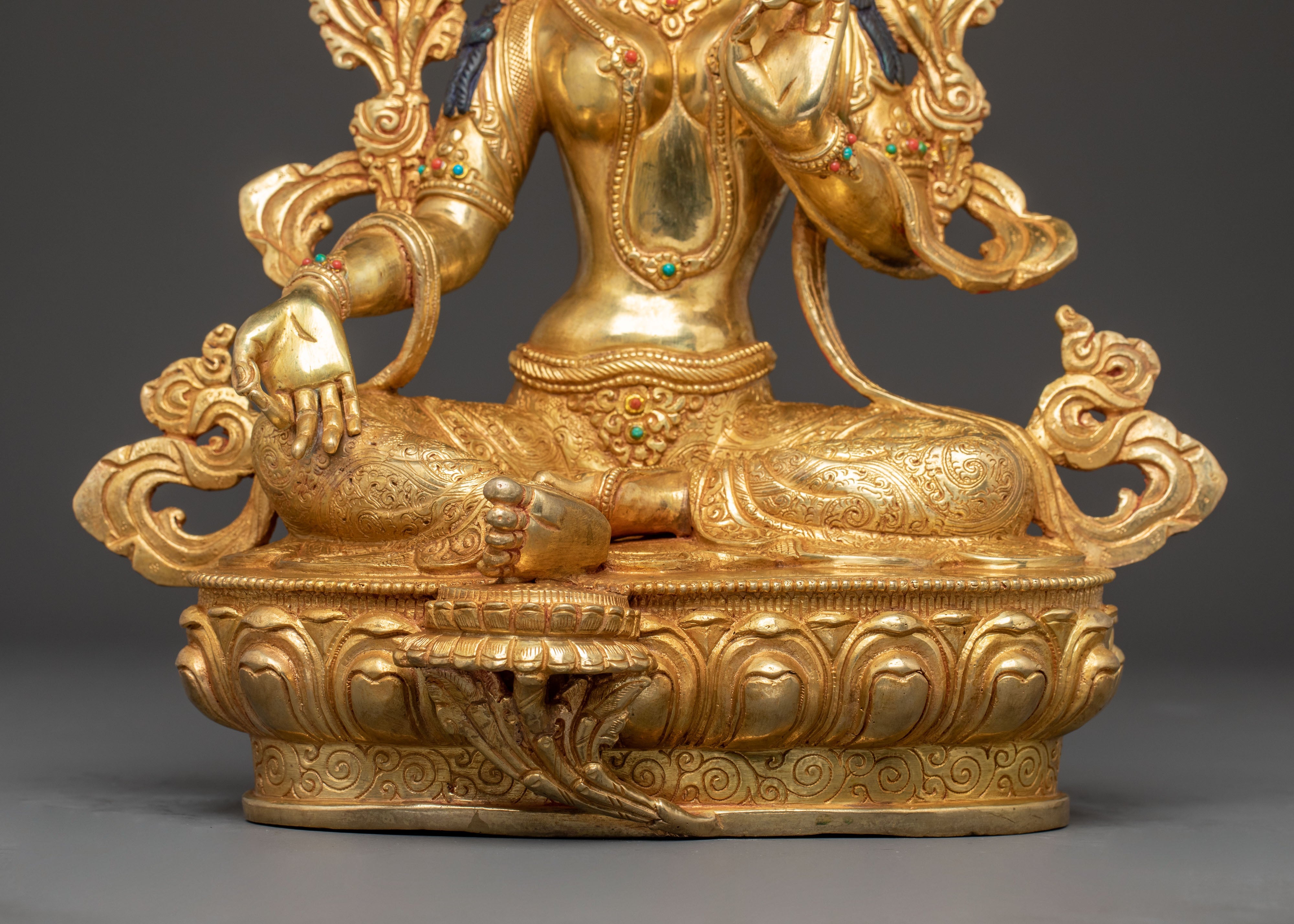 Green Tara Statue Symbol of Compassion | Feminine Energy