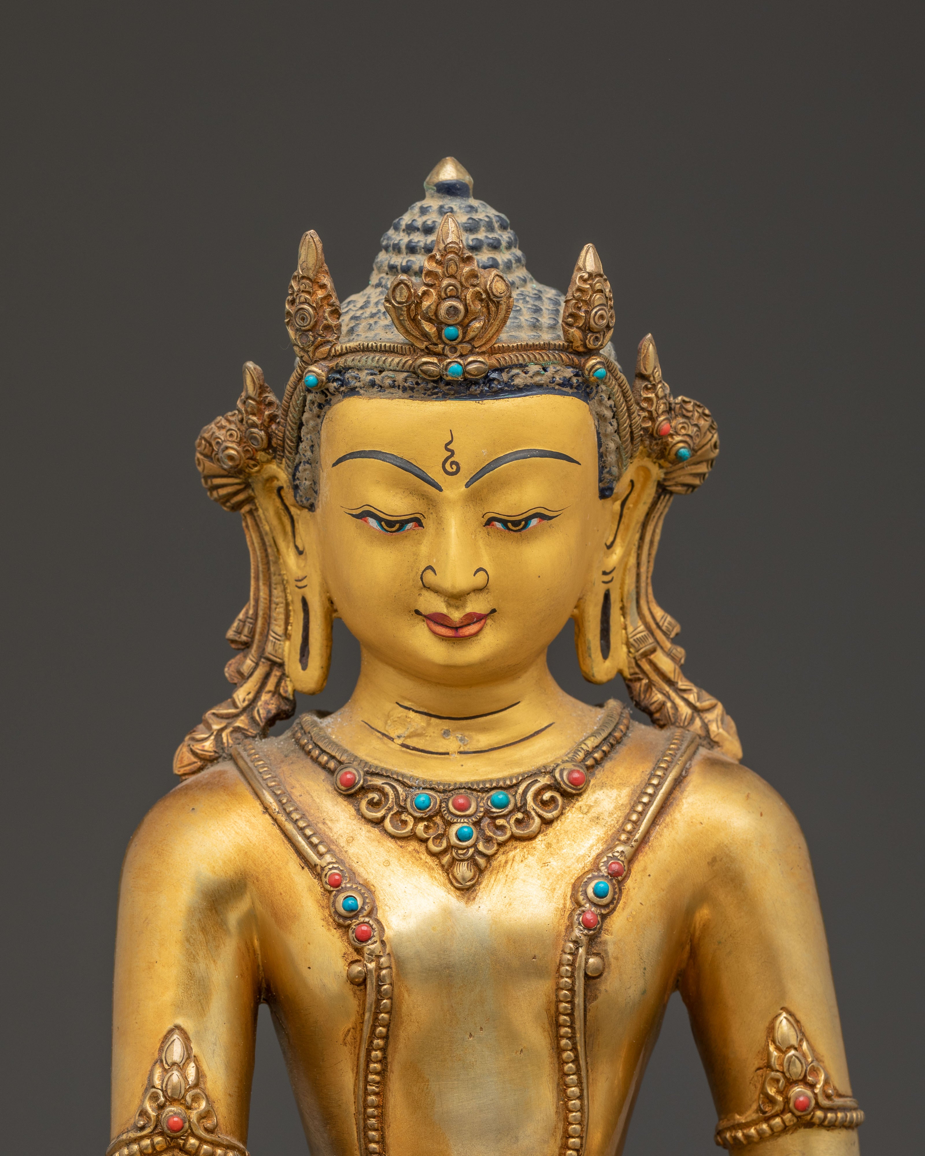 Gold Gilded Copper Shakyamuni Buddha Art | Perfect for Meditation